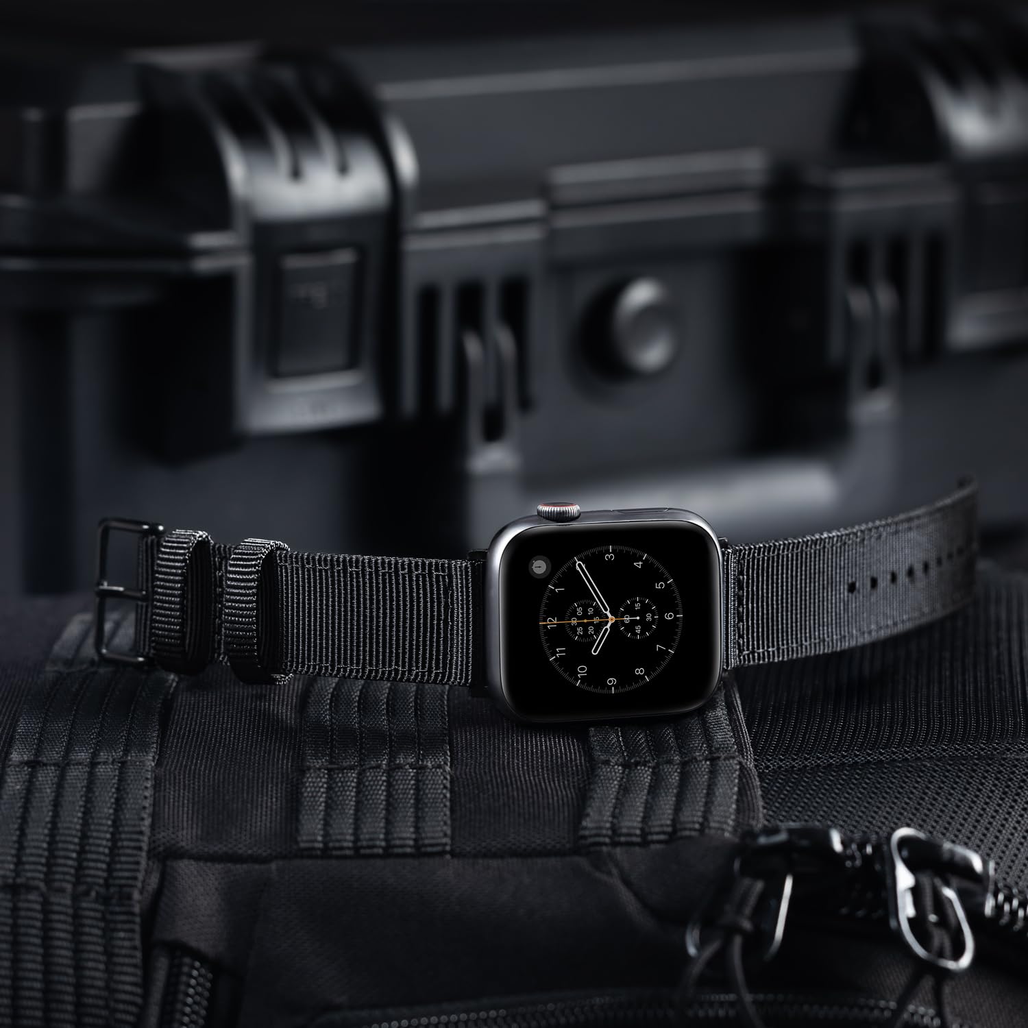 Archer Watch Straps   Premium Nylon Replacement Bands For Apple Watch (Black, Black, 38/40/41Mm)