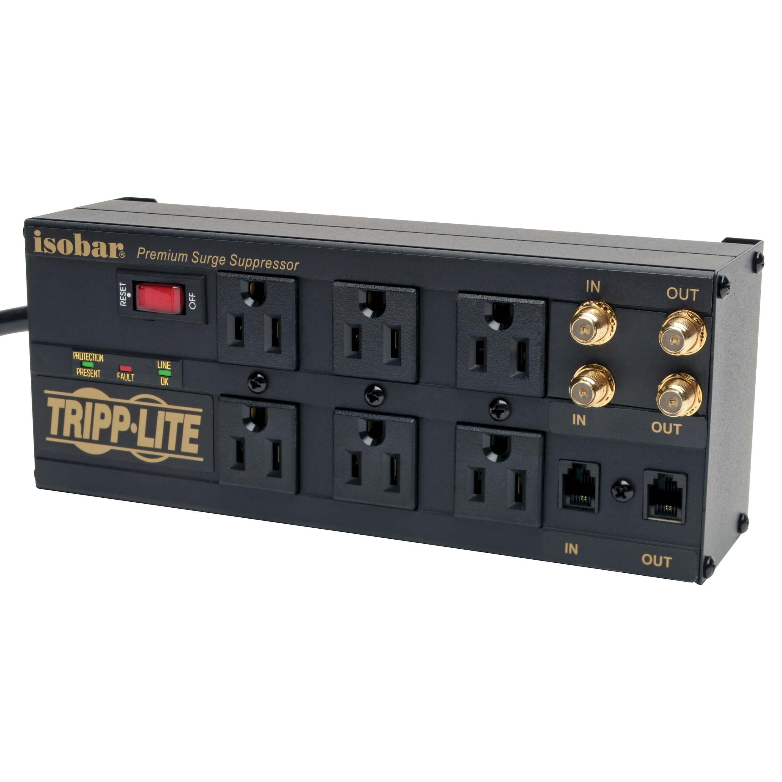 Tripp Lite Isobar Surge Protector Metal 6 Outlet Isobar6Dbs