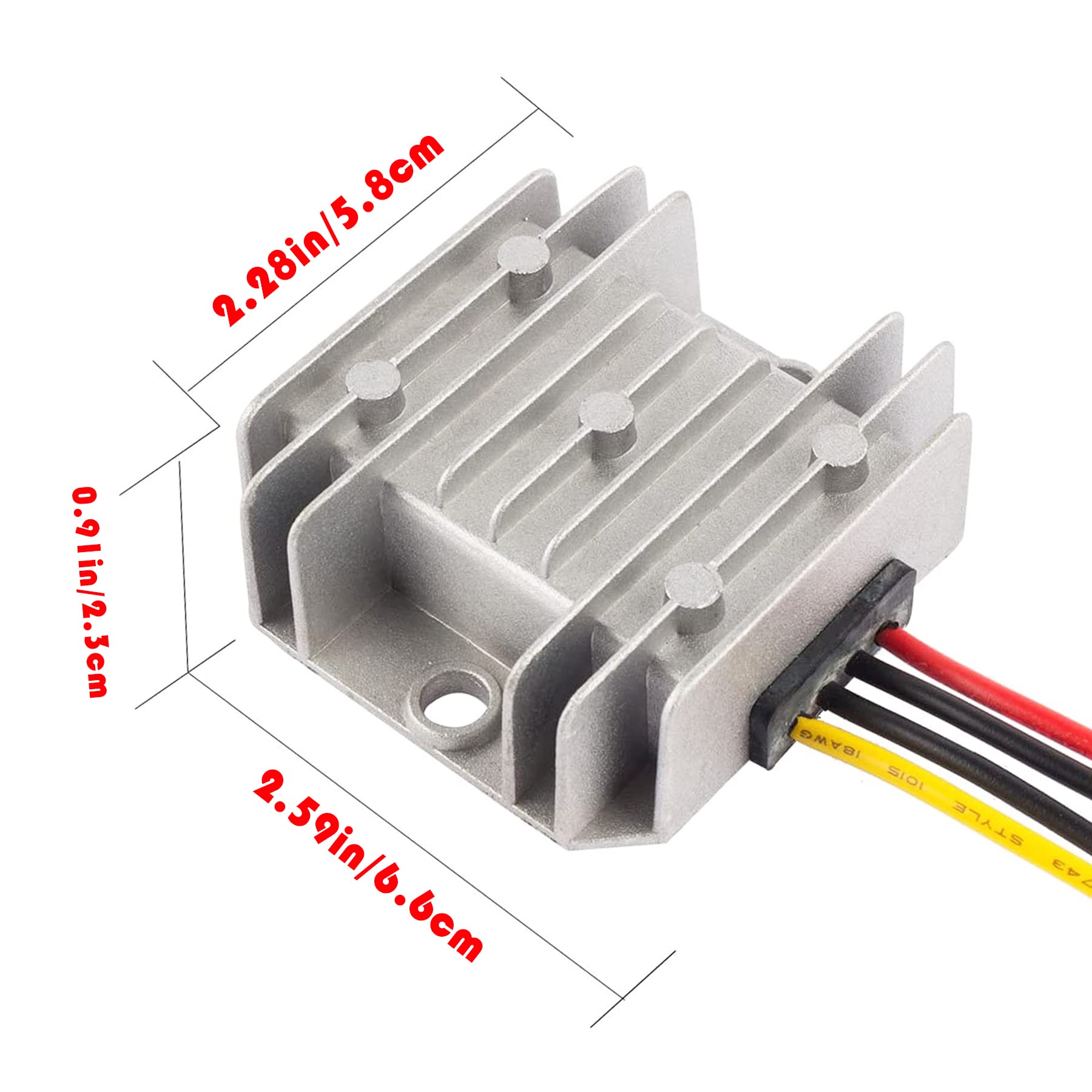 Mggi Dc To Dc 12V/24V To 5V 10A 50W Voltage Reducer Converter Regulator, Step Down Converter Regulator Waterproof Power Supply M