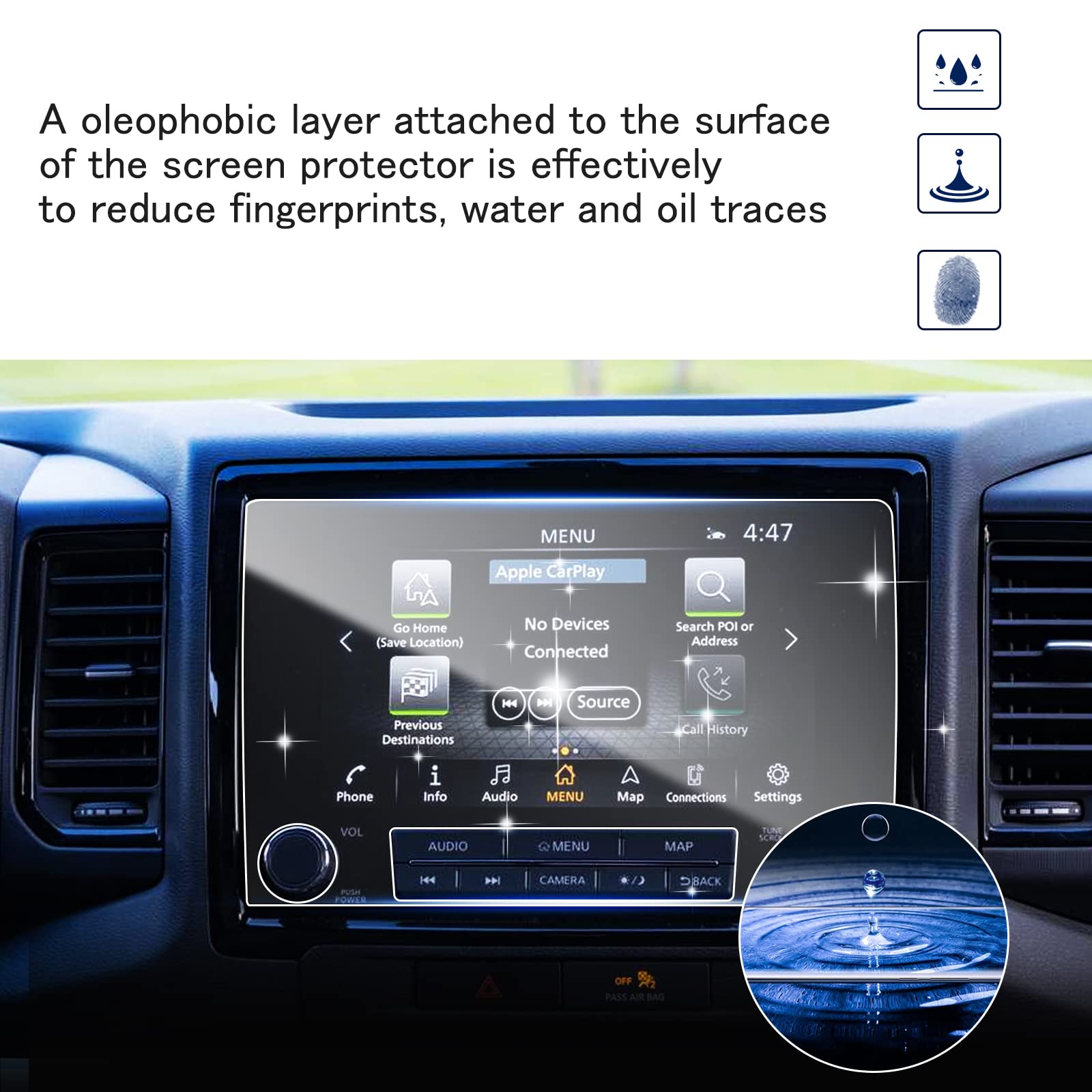 Shaohao 2023 2024 Nissan Frontier Screen Protector, For 2022 2024 Frontier S/Sv Pickup Truck 8 In Touch Screen Accessories