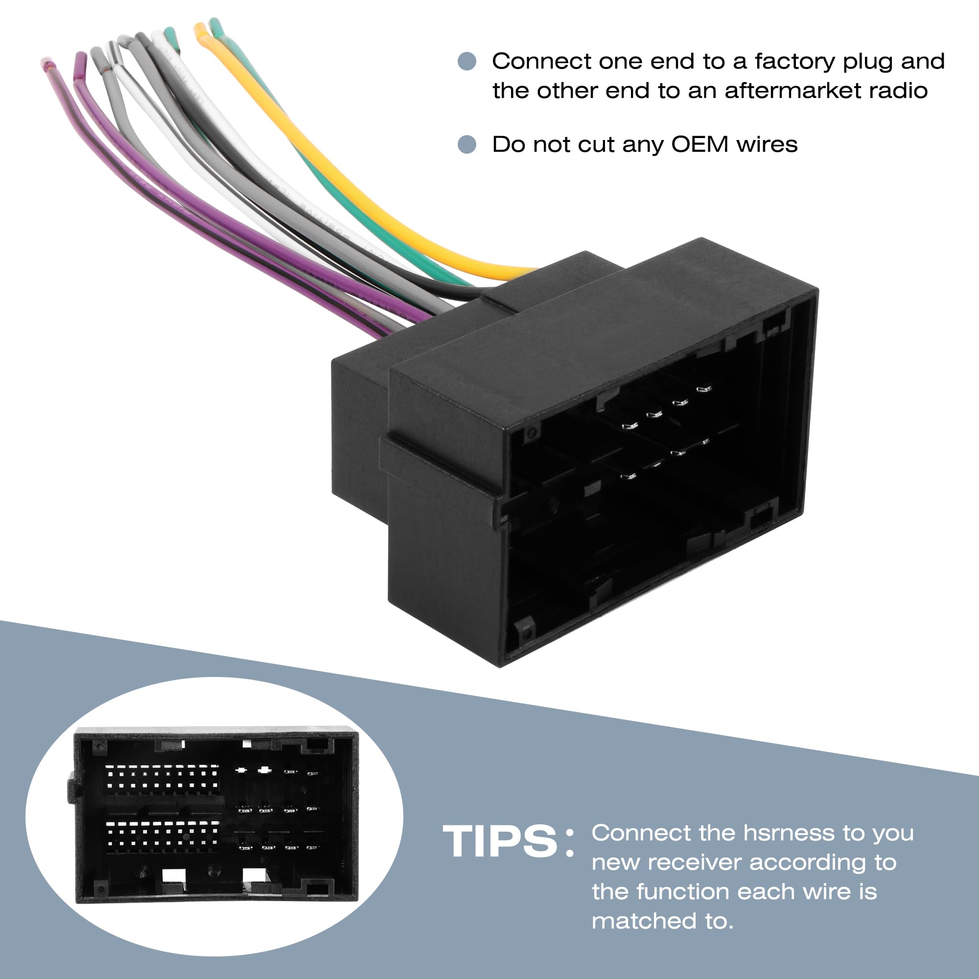 Rdbs Car Stereo Wire Harness And Antenna Adapter Combo Kit To Connect An Aftermarket Radio Fit For 2013 Up Dodge Jeep Ram Vehicl