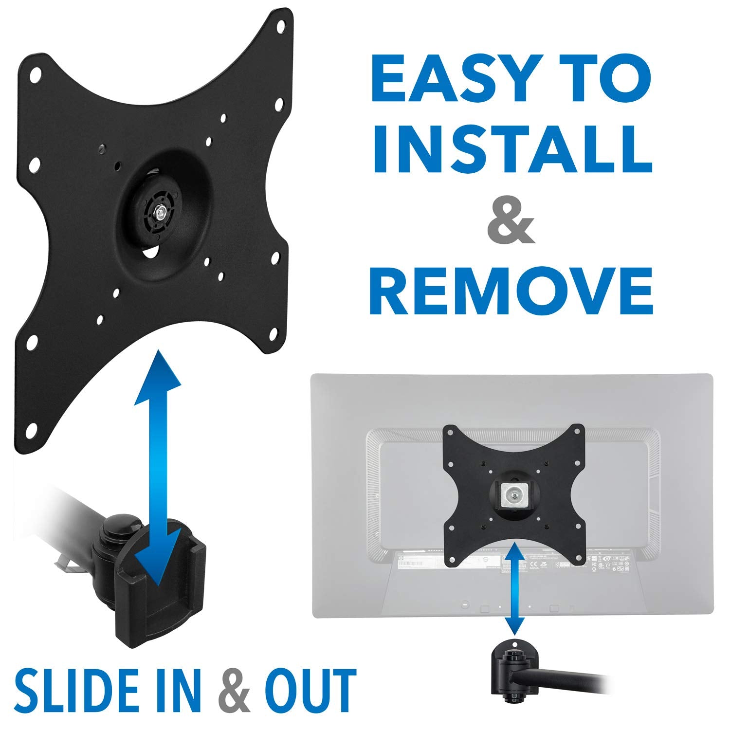 Mount It! TV Wall Mount Bracket | Quick Release | Full Motion Swing Out Tilt Swivel | Articulating Arm for 13 42' Flat Screens and Monitors | VESA 75 to 200 | 44 Pound Capacity | Anti Theft Locking