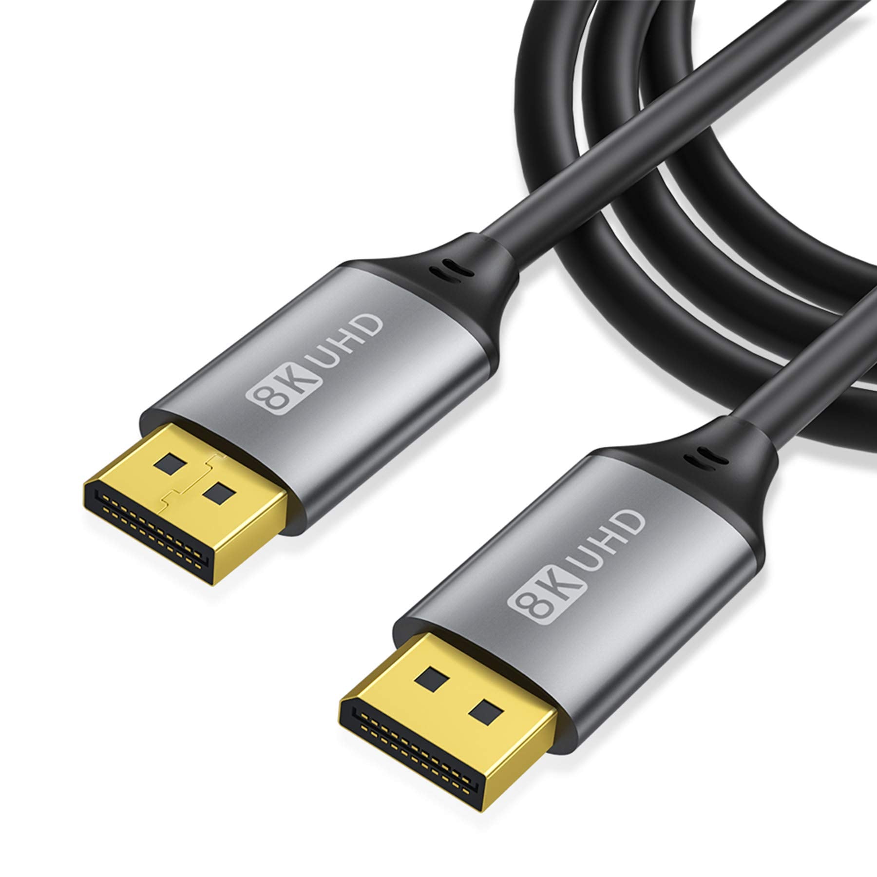 Aieloar 8K Display Port Cable 1.4,8K@60Hz 7680X4320 32.4Gbps Display Port To Display Port Cable, Backward Compatible With 4K@144