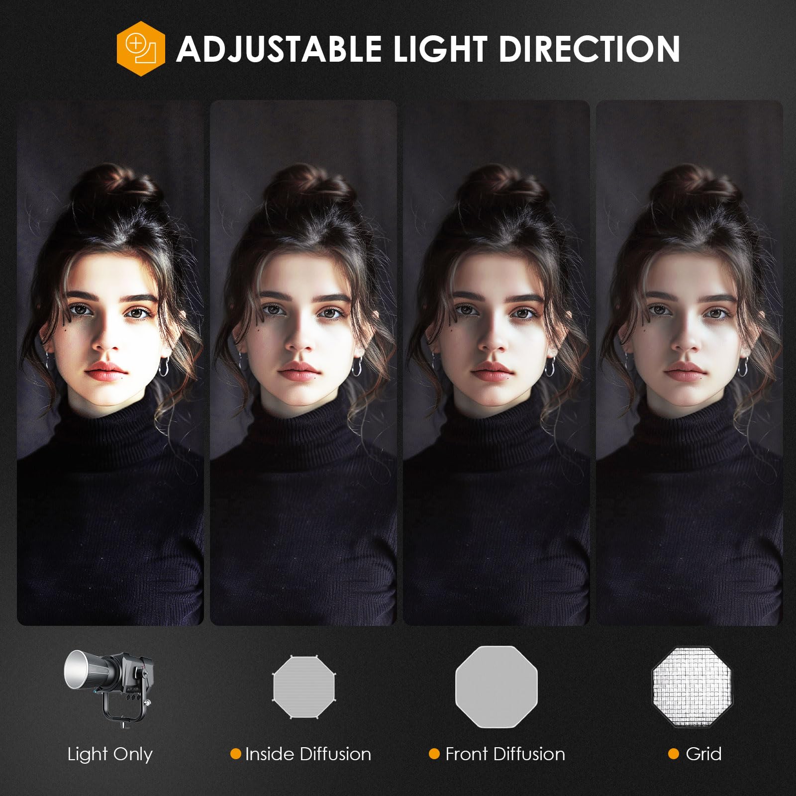 Tarion Octabox Studio Photograohy Softbox: Quick 1 Step Open & Folding 47.2In (120Cm) Octagonal Softbox Bowens Mount Deep Octa S