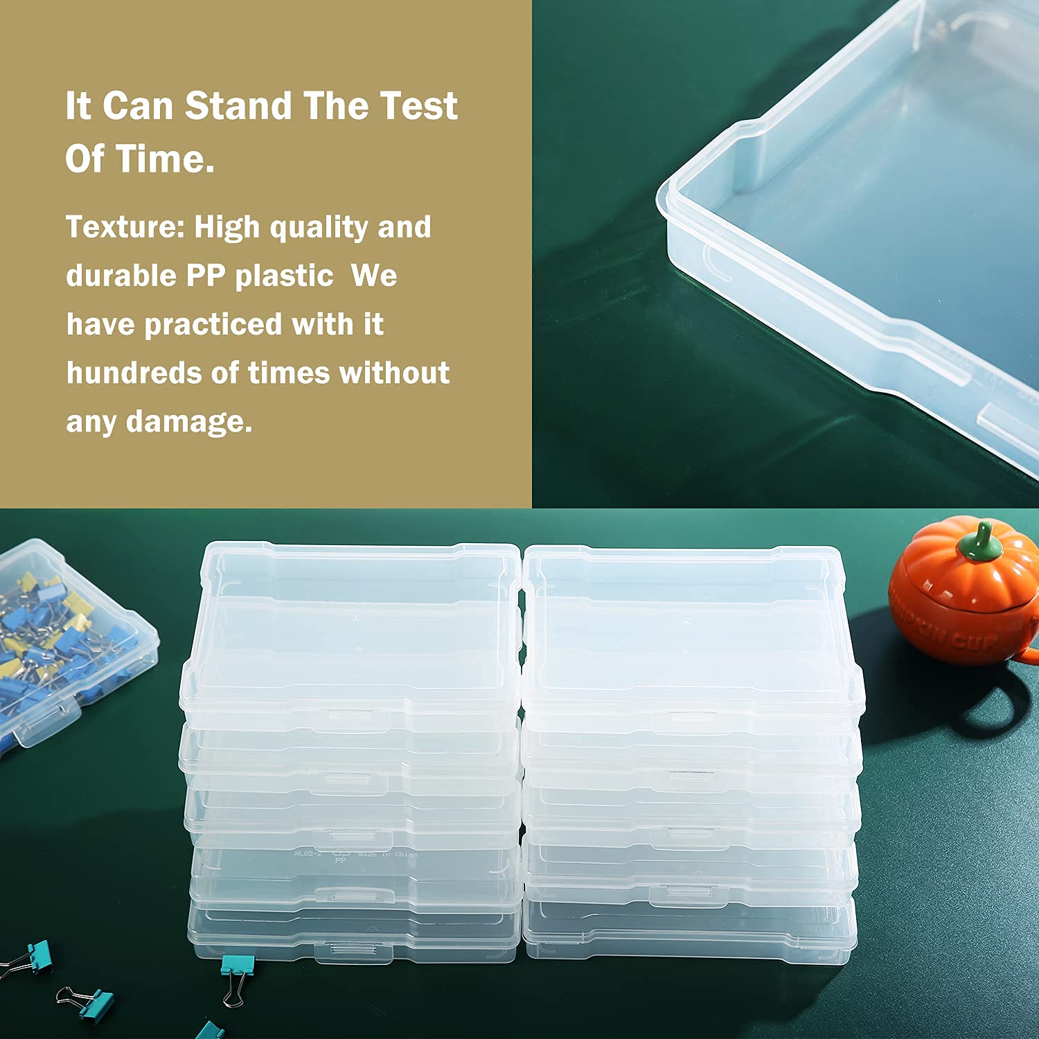 Party Club Of America Transparent 5'' X 7'' Photo Storage Boxes   Photo Organizer Cases Photo Keeper Picture Storage Containers