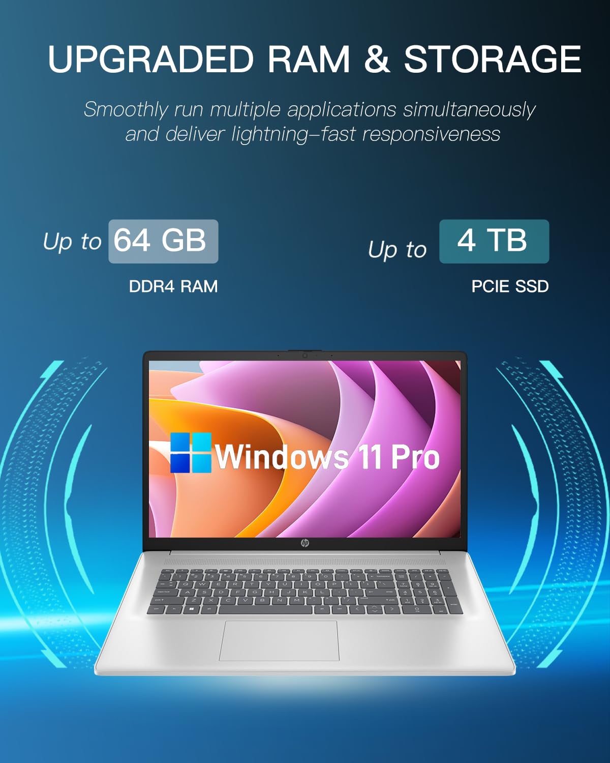 Hp Premium 17.3-Inch Touchscreen Laptop - W/Office Lifetime & Cd/Dvd Drive, Hd+ Brightview Display, Intel 7 150U(Up To 5.4Ghz) B