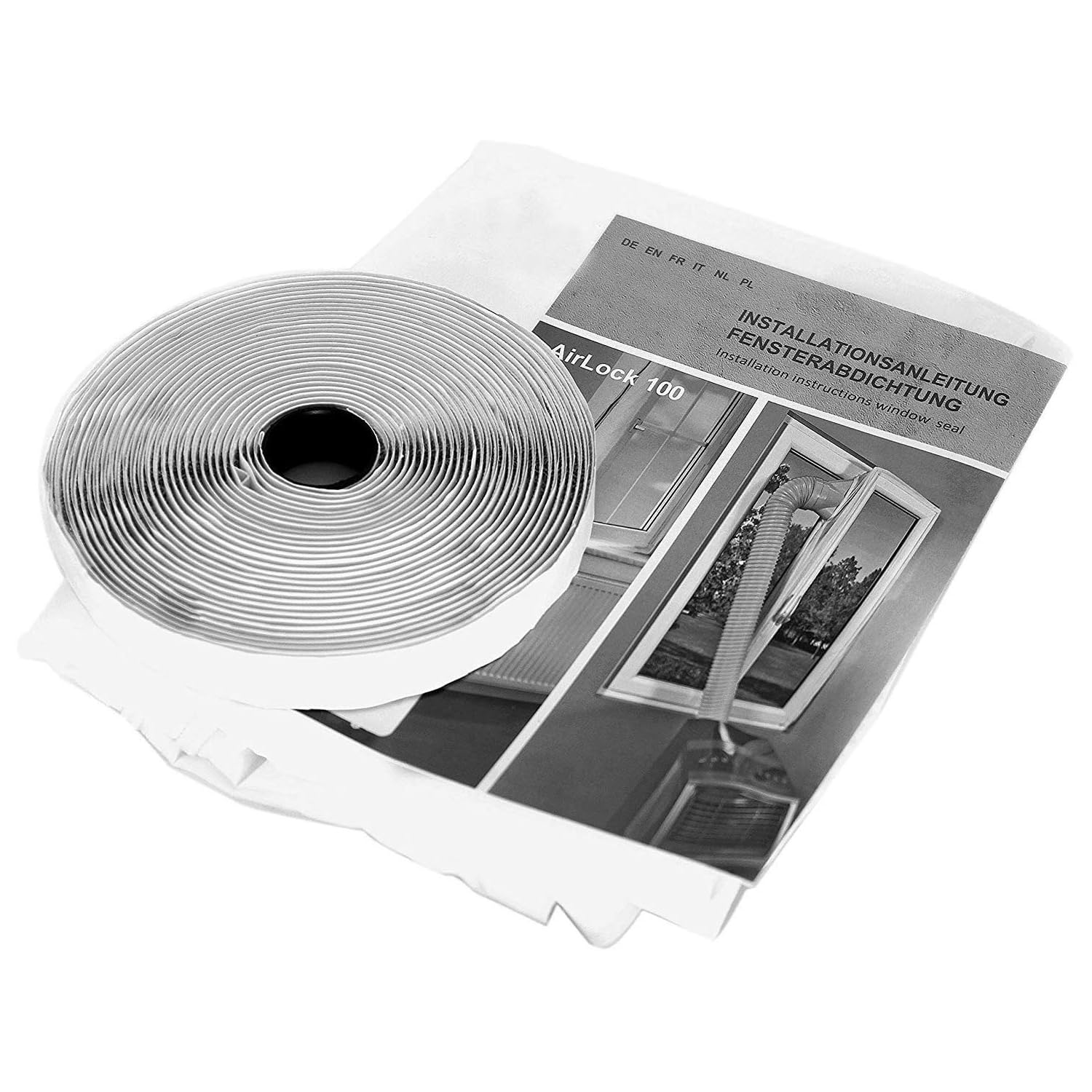 Portable Air Conditioner Window Seal Kit,Hot Air Stop Air Exchange Guards With Zip 158 Inch Ac Window Seal Kit Hot Air Stop Air