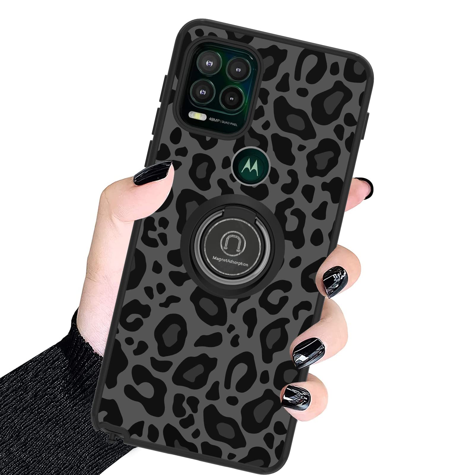Kanghar Case Compatible With Moto G Stylus 5G 2021,Leopard Design,Tire Texture Non Slip +Shockproof Rugged Tpu Protective Case W