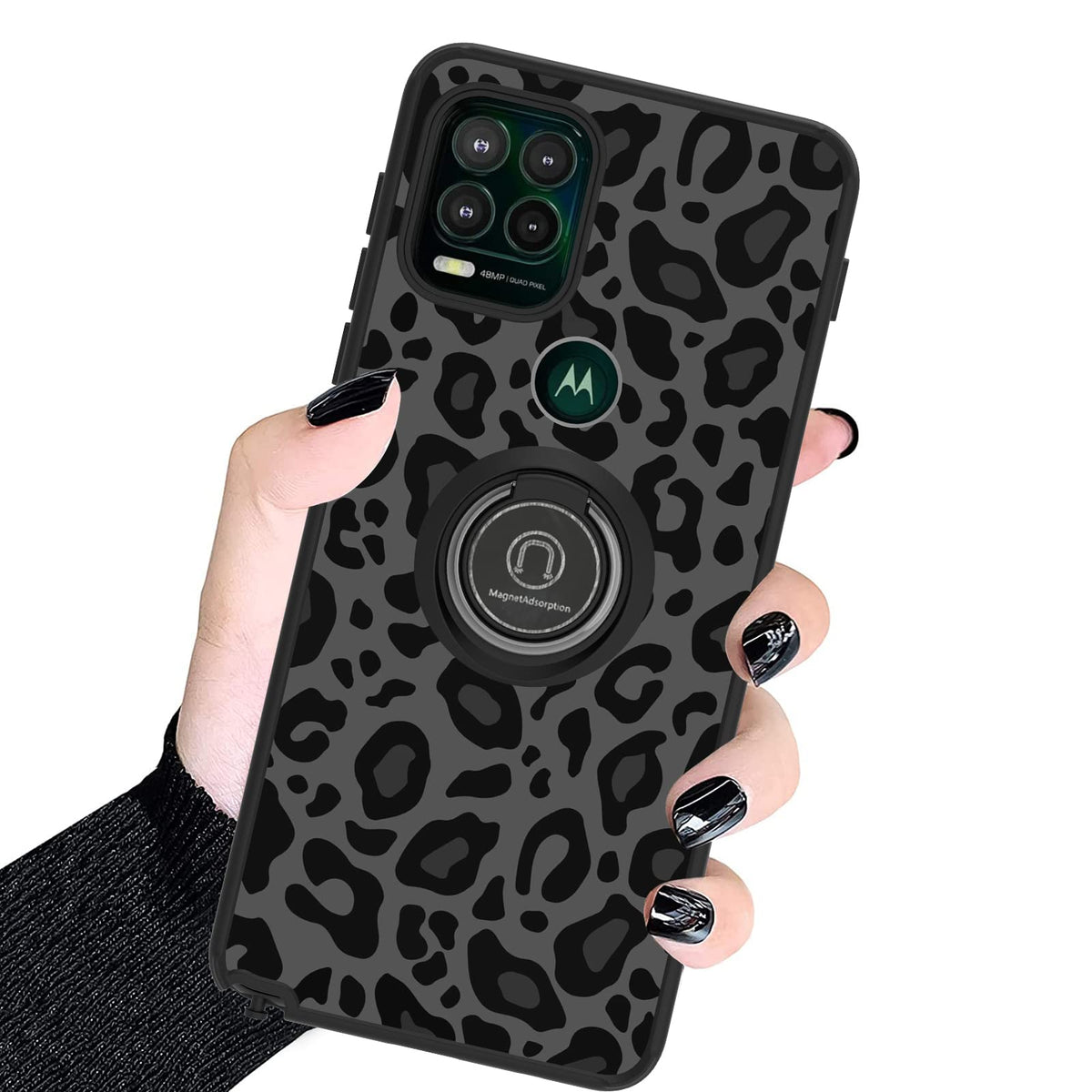 Kanghar Case Compatible With Moto G Stylus 5G 2021,Leopard Design,Tire Texture Non Slip +Shockproof Rugged Tpu Protective Case W