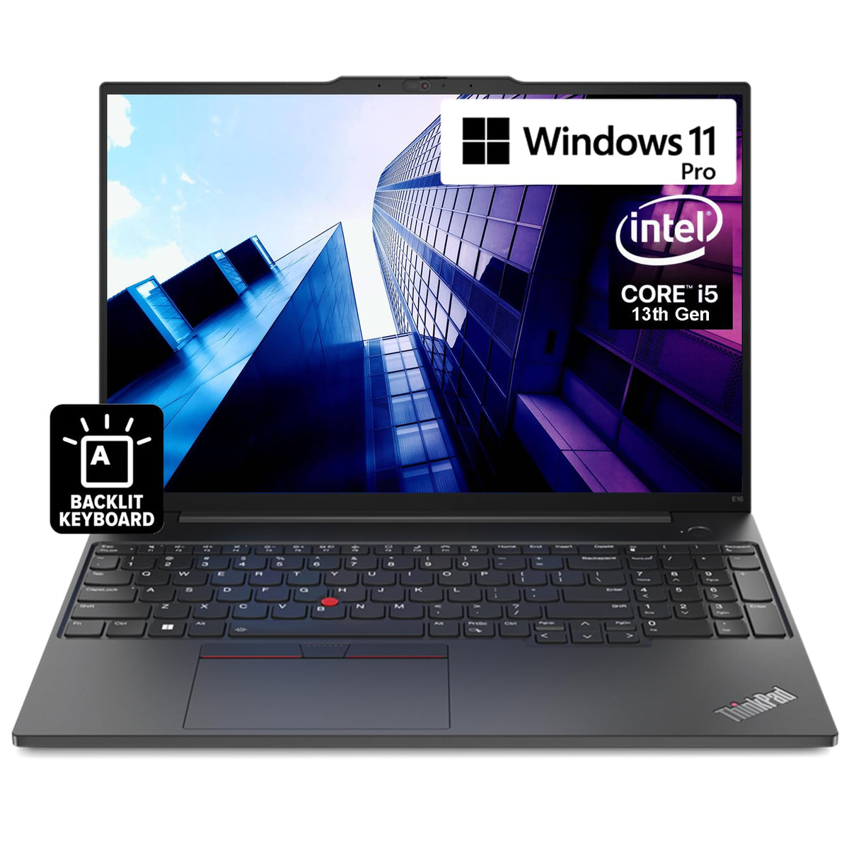 Oemgenuine Lenovo Thinkpad E16, Wuxga 16'' Ips, Intel Deca Core I5 1335U (Beats I7 1255U), 16Gb Ram, 1Tb Nvme, Fp, Backlit Kb, W