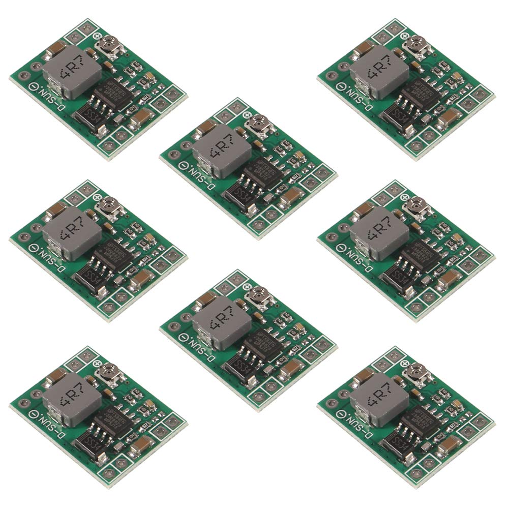 Aitrip 8 Pack Mini Mp1584En Dc Dc Buck Converter Adjustable Power Supply Module 24V To 12V 9V 5V 3Vcompatible With Arduino Raspb