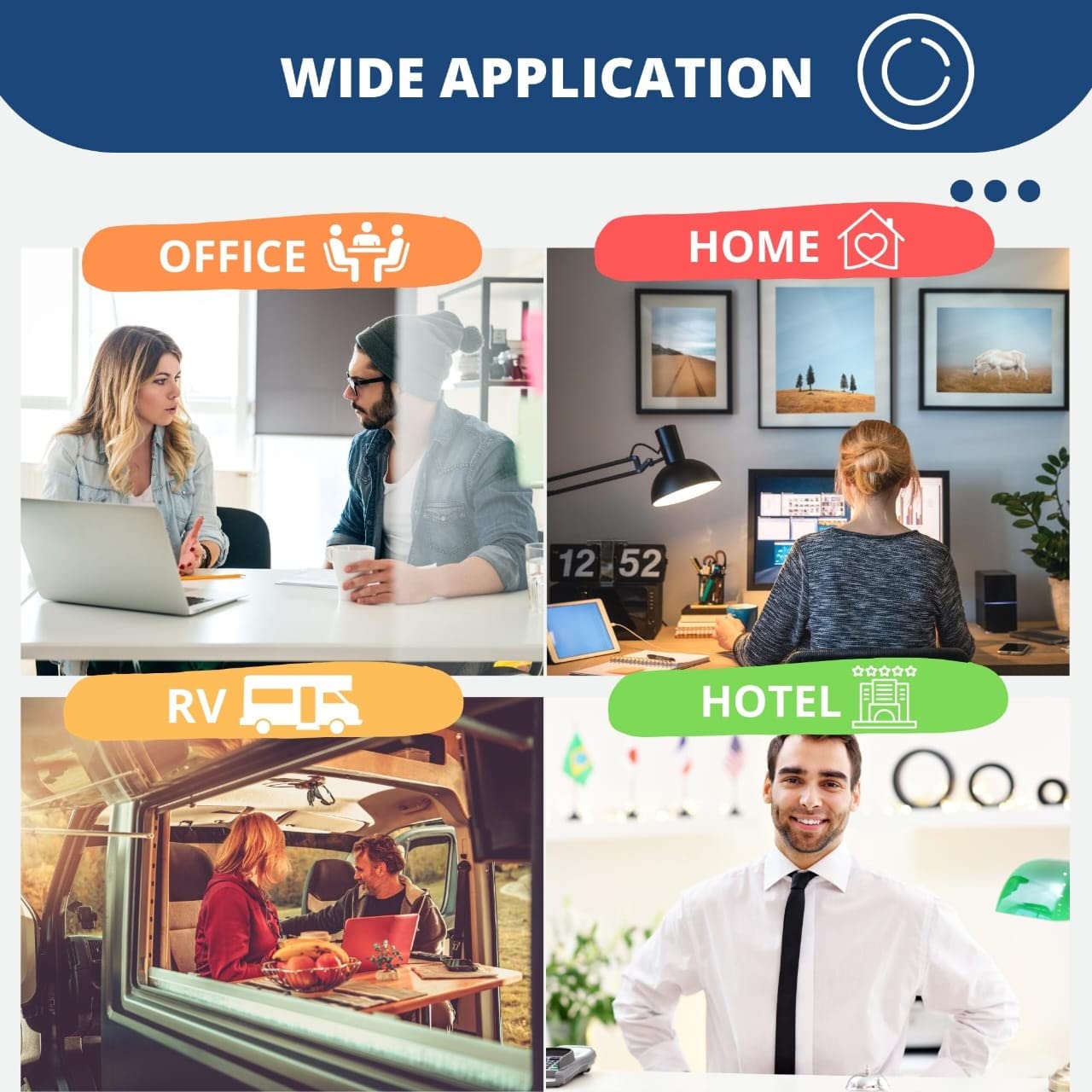 Suresave Usa 3 Outlet Grounding Adapter, Heavy Duty 15 Amp Plug, Fire Retardant Pvc, T Shape Design, Ul Listed, Beige 6 Pack