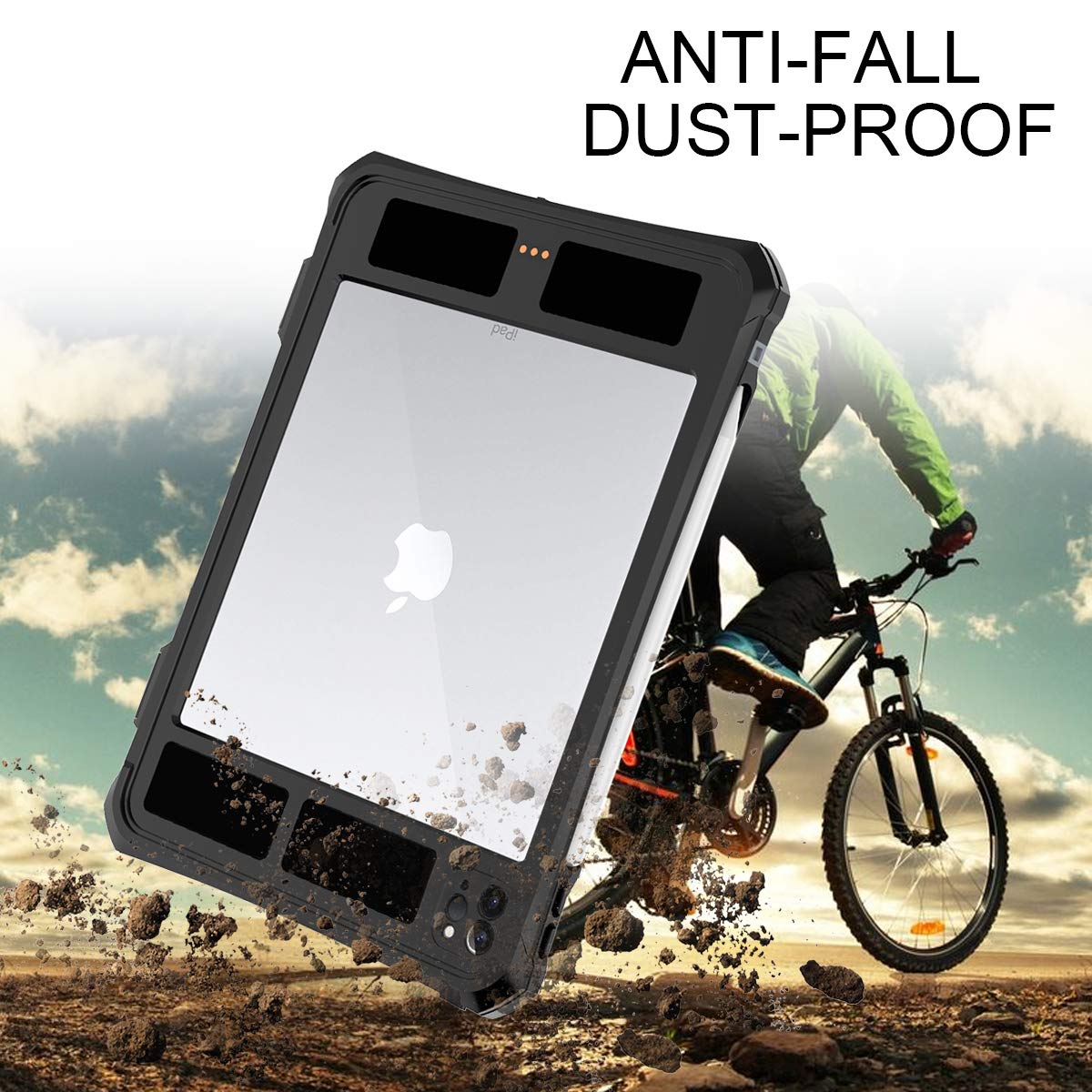 Transy For Ipad Pro 11 Case   Black Waterproof Case For Ipad Pro 11 Inch 2020 2021 2022 New Clear Full Body Protection Bumper Ca