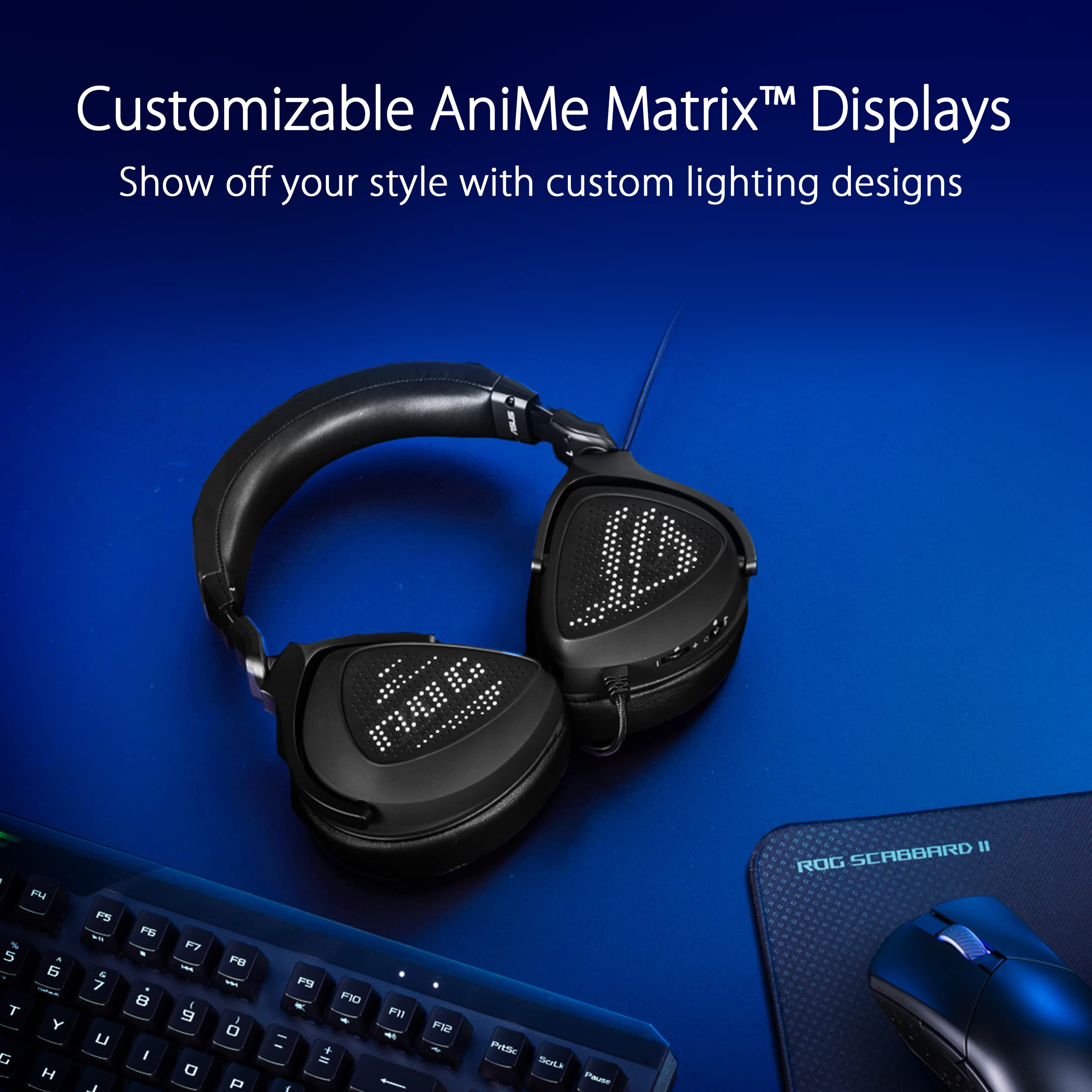 Asus Rog Delta S Animate Gaming Headset | Customizable Anime Matrix Led Display, Ai Noise-Canceling Mic, Hi-Res Ess 9281 Quad Da