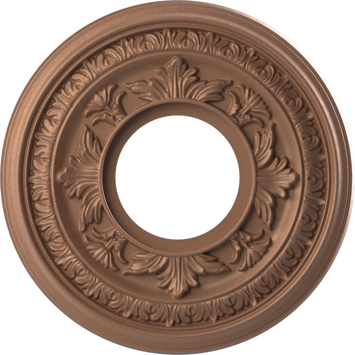 Ekena Millwork 10''Od X 3 1/2''Id X 3/4''P Baltimore Thermoformed Pvc Ceiling Medallion (Fits Canopies Up To 4 1/4''), Aged Copp