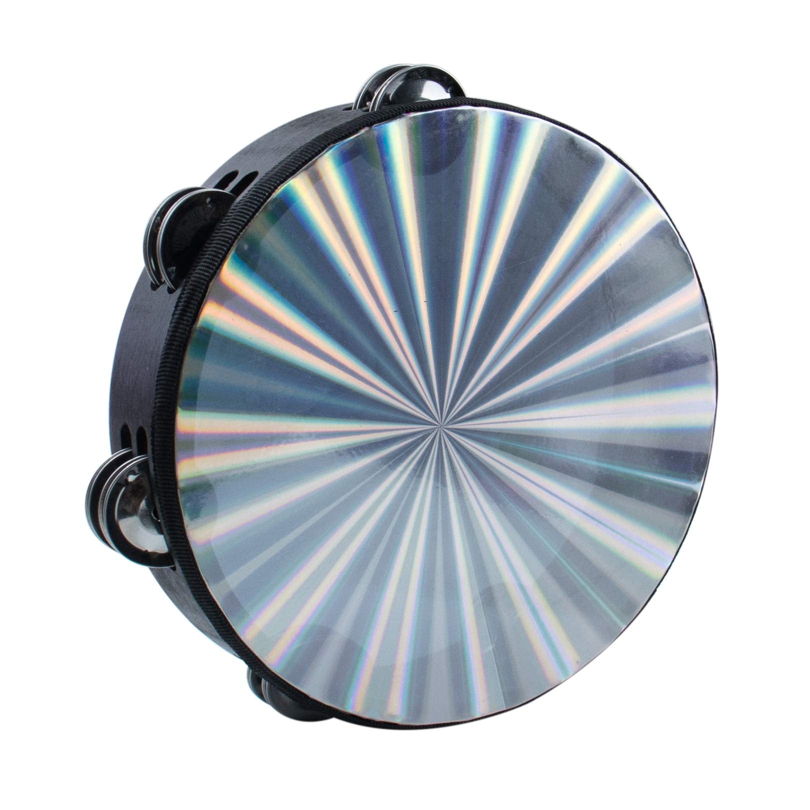 AUEAR, Double Row Jingles Handheld Tambourine Creative Wooden Drum for Adults Percussion Musical Educational Toy Party Game Chur