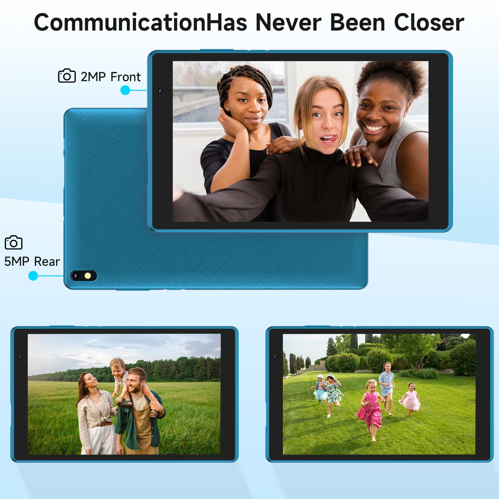 Byandby Tablet 7 Inch Android 12.0 Tablet, 4Gb+32Gb Rom (1Tb Expand), Quad Core, Wifi, Gms, Dual Camera, Educational, Games (Gre