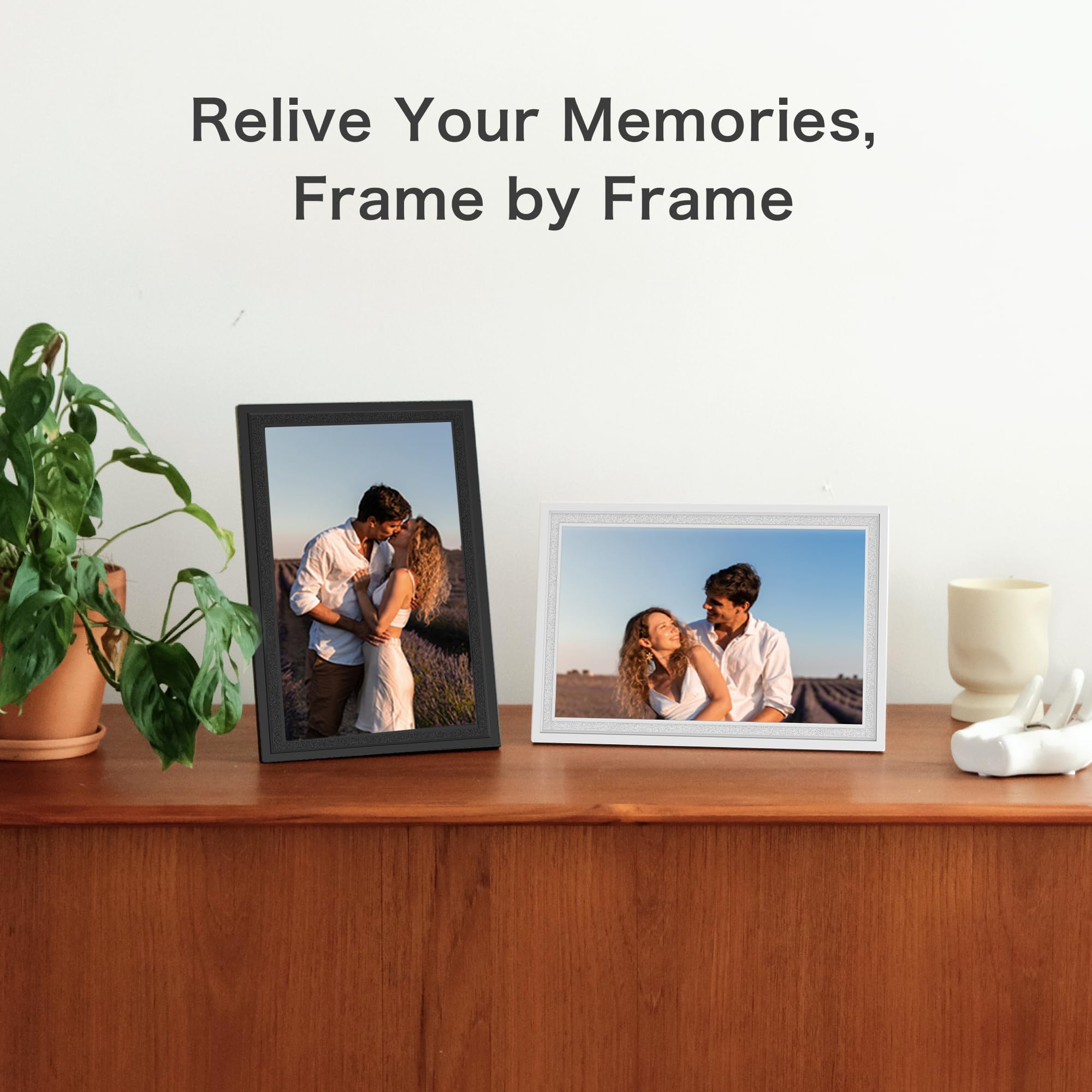 Digital Picture Frame Wifi, 10.1 Inch Frameo Digital Photo Frame 32Gb Memory, 1280 * 800 Touch Screen, Auto Rotate, Share Pictur
