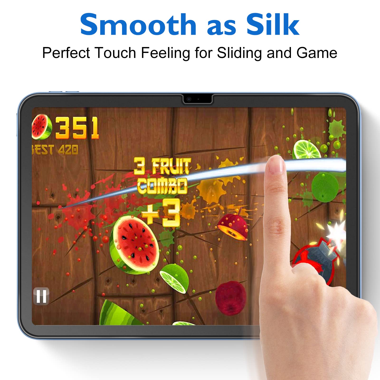 Mothca Matte Glass Screen Protector For Ipad 10Th Generation (2022, 10.9 Inch) Anti Glare & Anti Fingerprint Hd Tempered Glass S