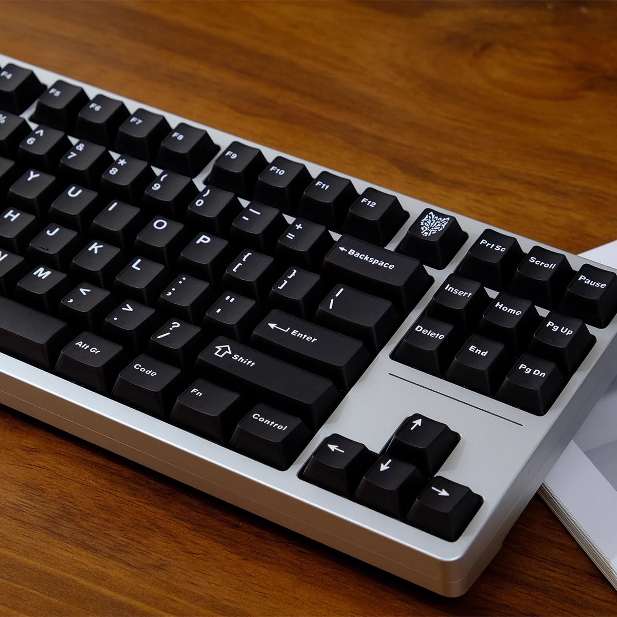 114 Keys Pbt Doubleshot Wob Keycaps Cherry Profile Black Keycap Set Fit For 61/64/87 Cherry Mx Switches Mechanical Keyboard