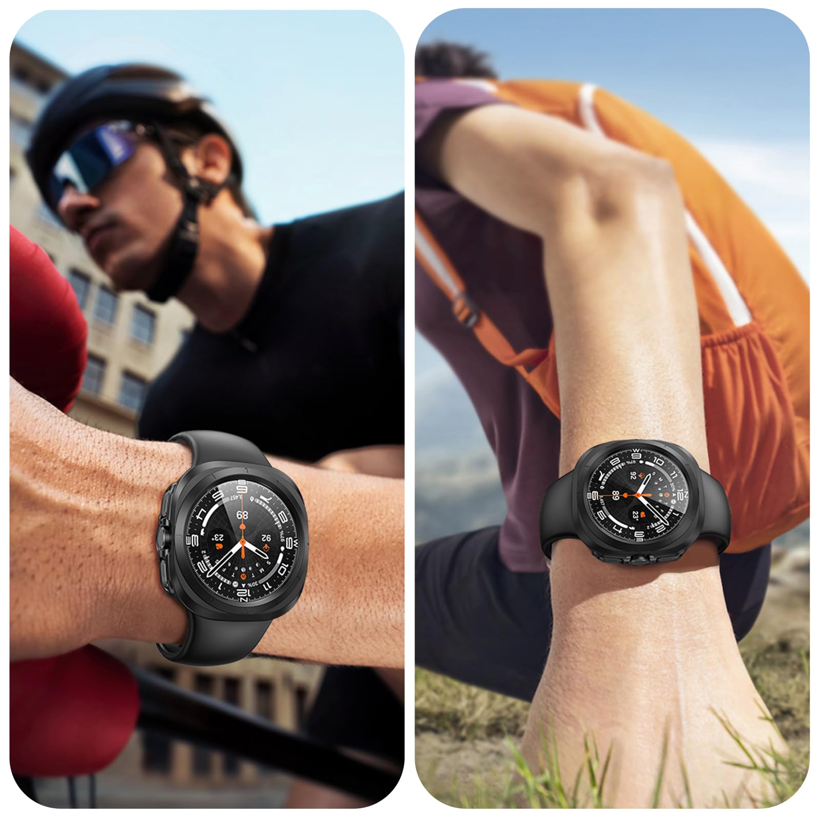 Misxi 2 Pack Hard Pc Screen Protector Case For Samsung Galaxy Watch Ultra 47Mm, Anti Slip Ultra Thin Scratch Resistant Cover Wit