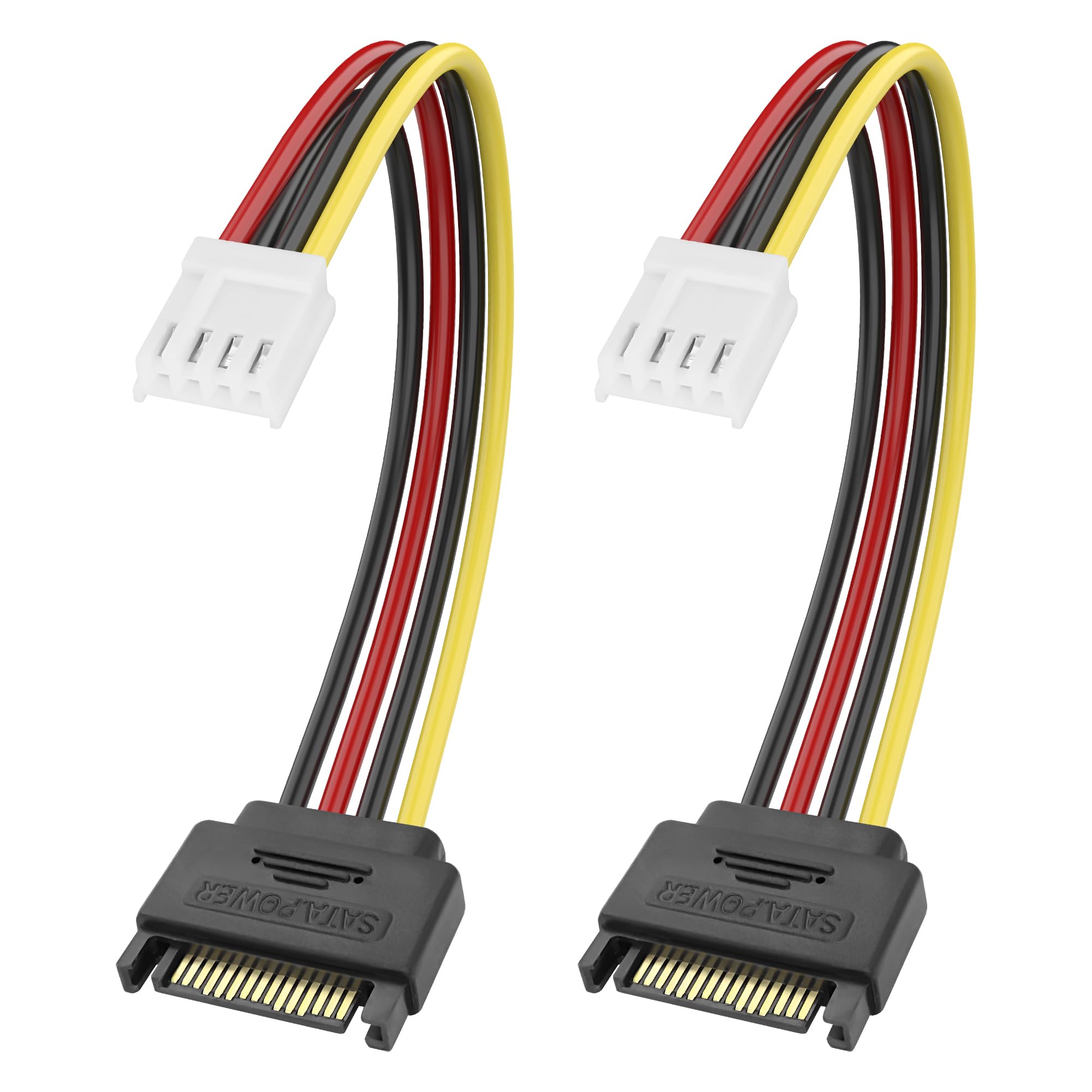 MEIRIYFA 4 Pin Female Floppy Drive to 15 Pin SATA Male Power Cable