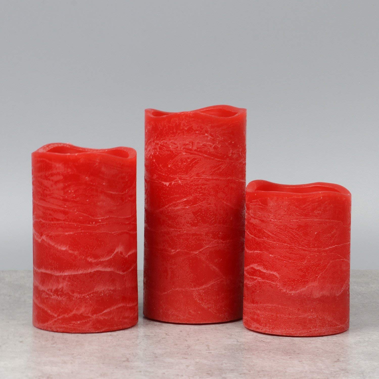 Rhytsing Turquoise Battery Operated Flameless Led Candles with Timer Function for Summer and Weddings, Warm White Light, Real Wa