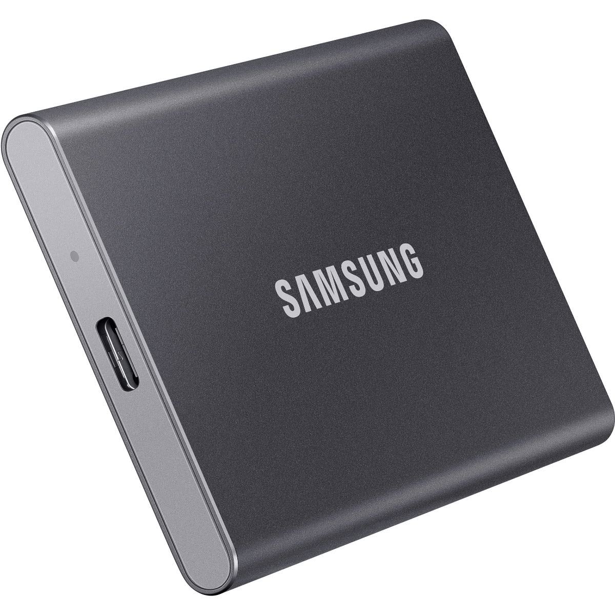 Samsung T7 Portable SSD - 2 TB - USB 3.2 Gen 2 - External SSD in Titanium Grey (MU-PC2T0T/WW)