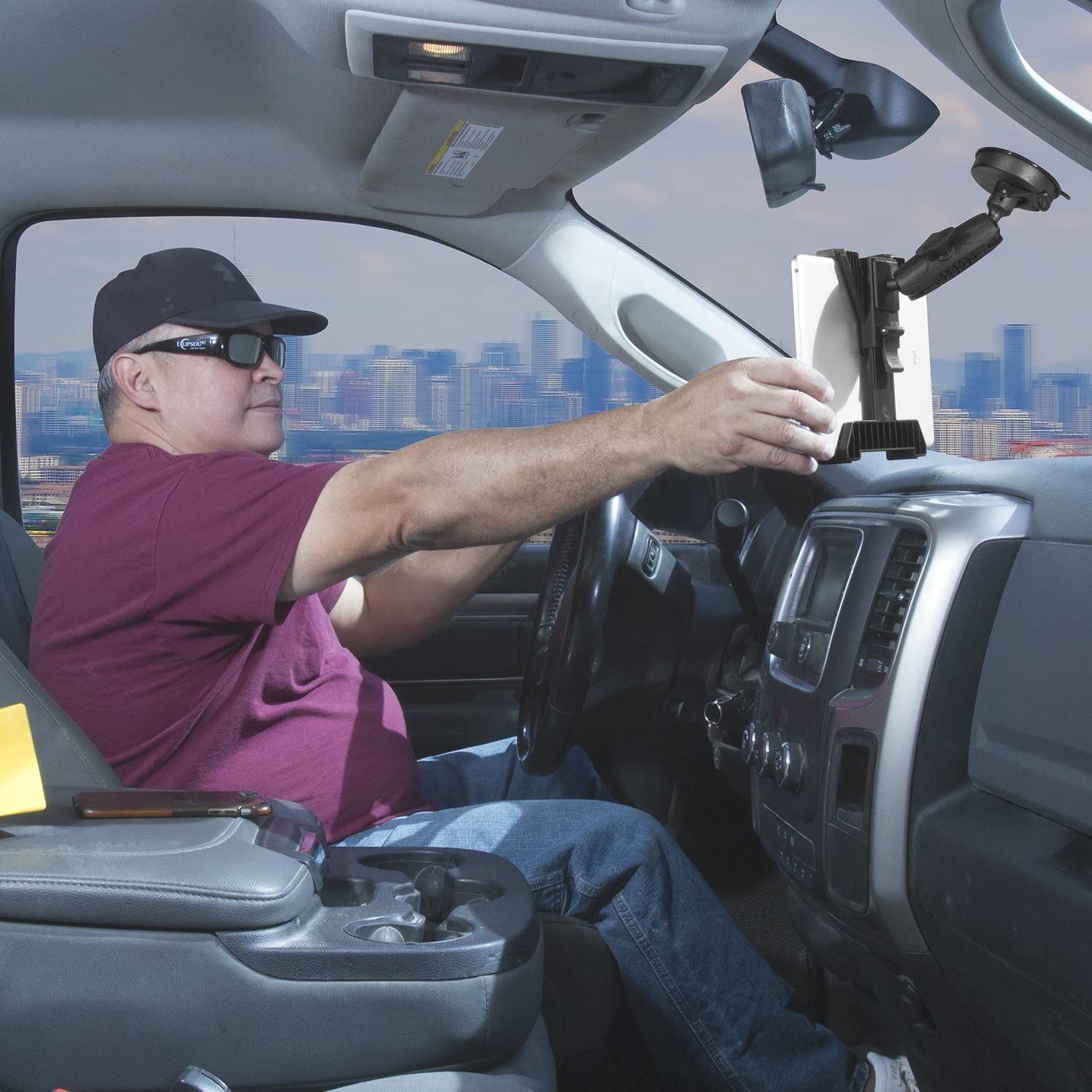 Ibolt Tabdock Bizmount -Holder/Mount With Suction Cup Base- For Your Windshield, Dashboard, Or Desk - Compatible With All 7-10 T