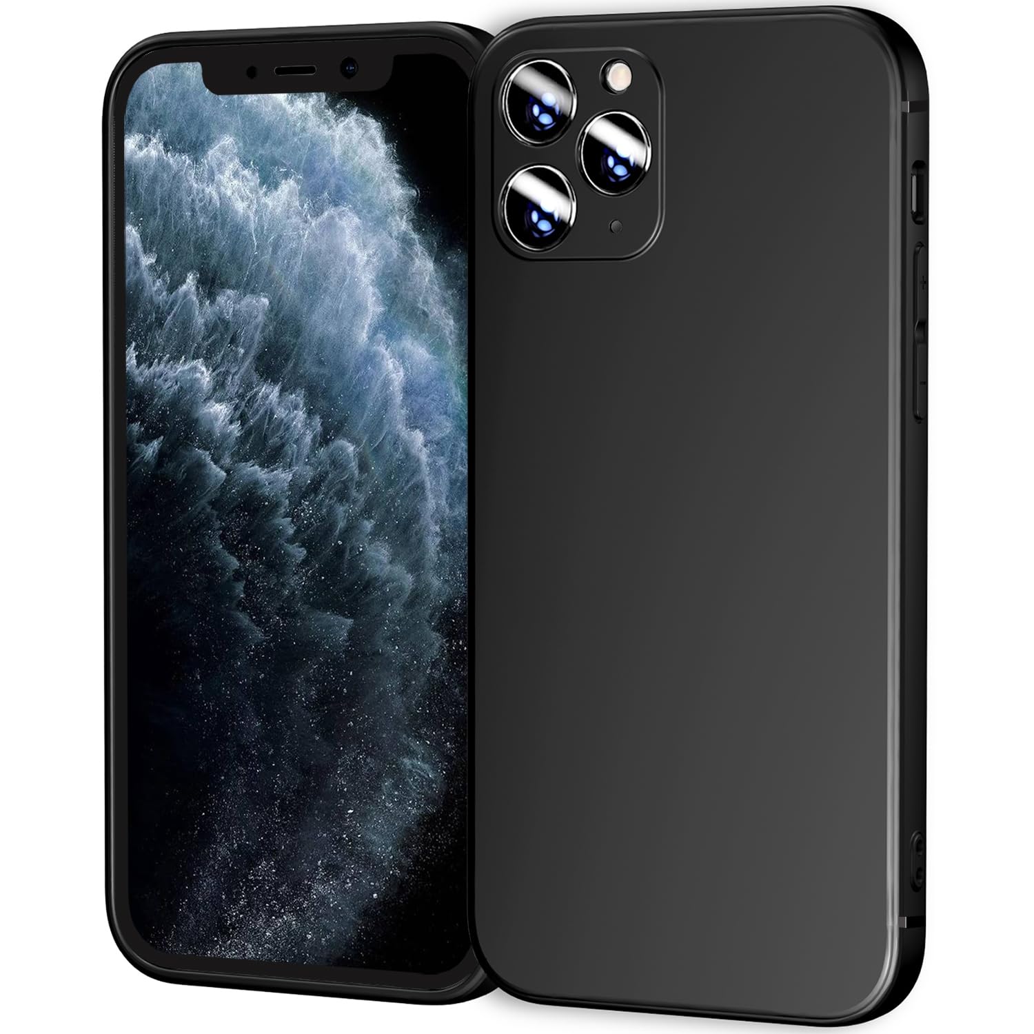 Tenoc Phone Case Compatible With Iphone 11 Pro, Black Case Anti Fingerprint Protective Bumper Matte Cover For 5.8 Inch
