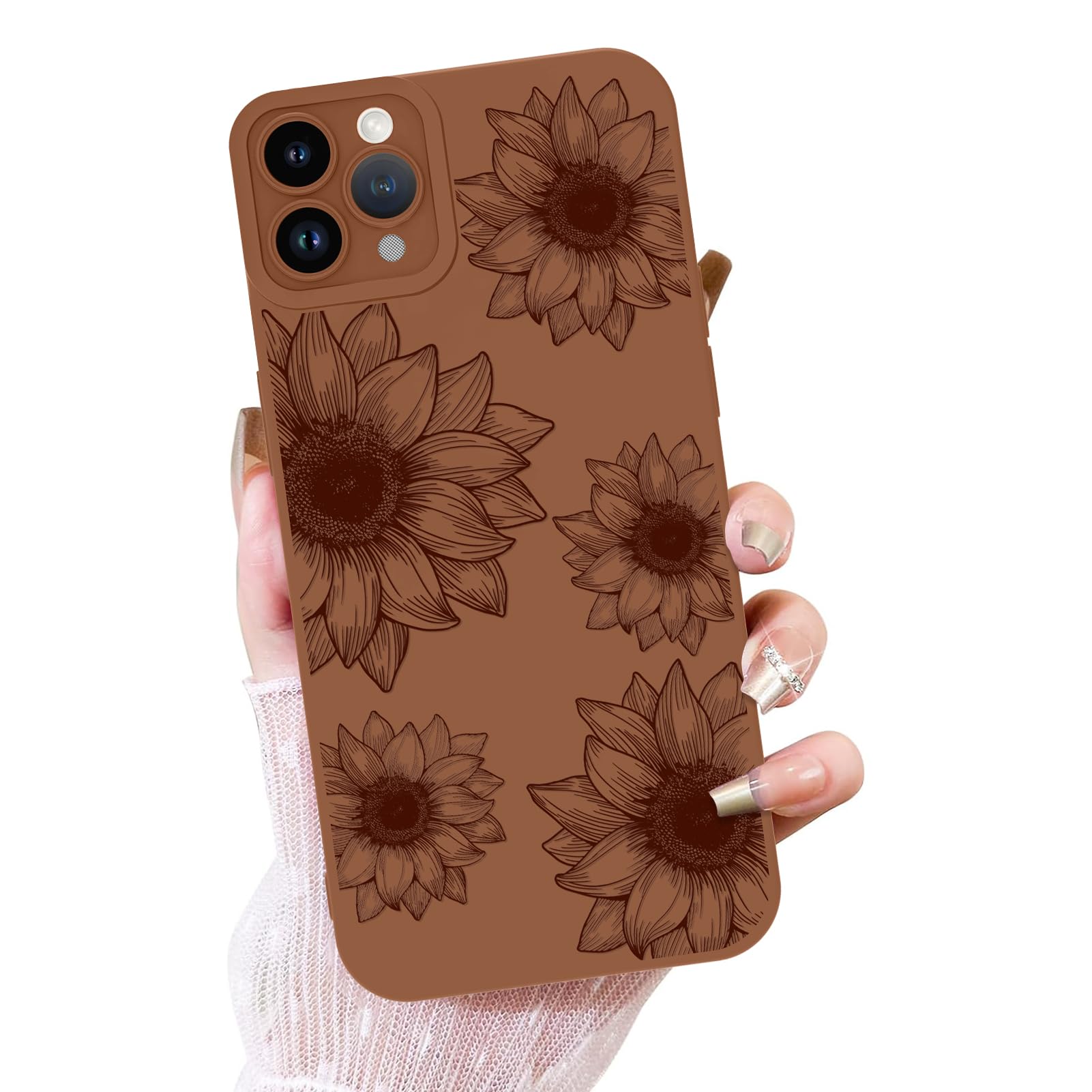 Ook Floral Case For Iphone 11 Pro Case, Cute Sunflower Floral Blooms Design Soft Tpu Shockproof Protective For Women Girls Slim