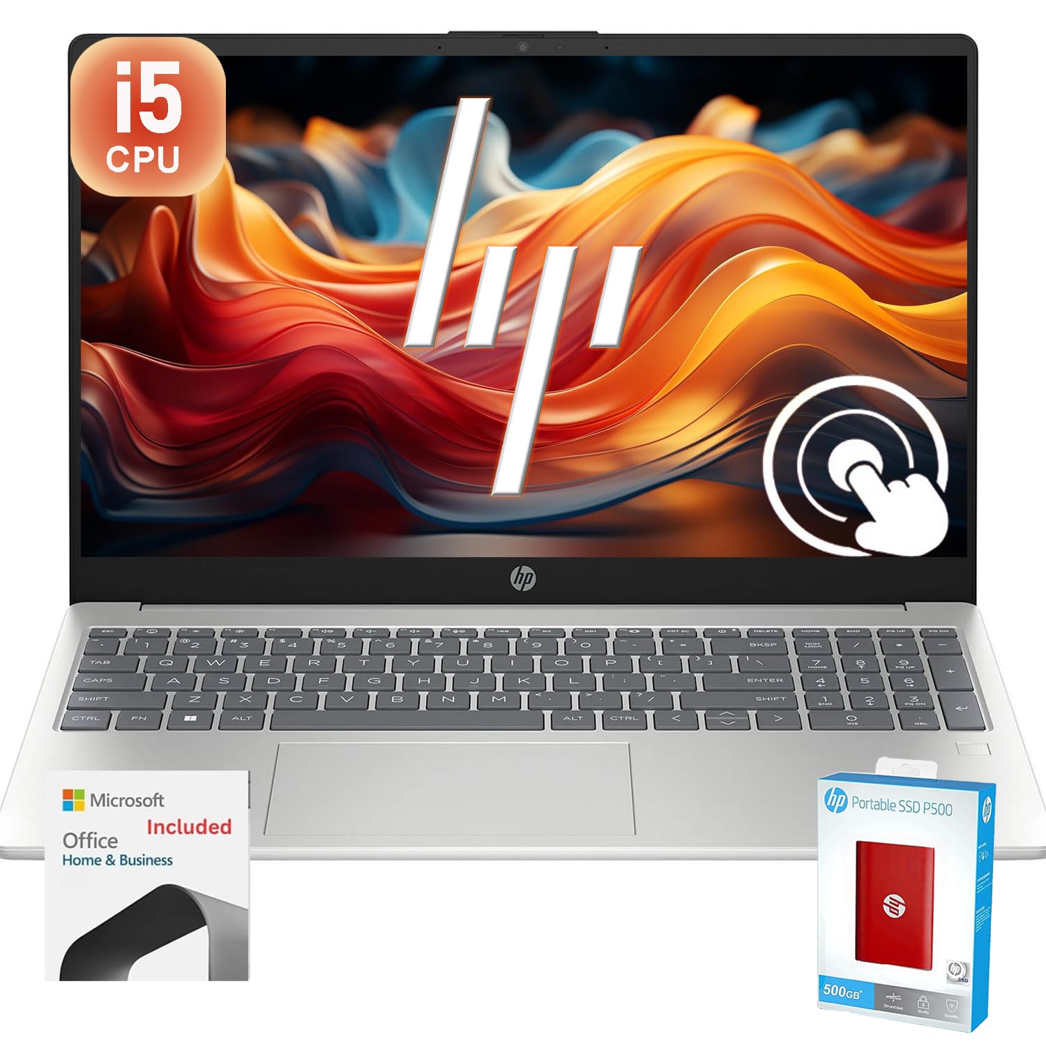 Hp 15.6 Touchscreen Laptop With 12 Months Microsoft Office 10 Core Intel Core I5 Processor 64Gb Ram 2.5Tb Ssd (2Tb Pcie Withhp P