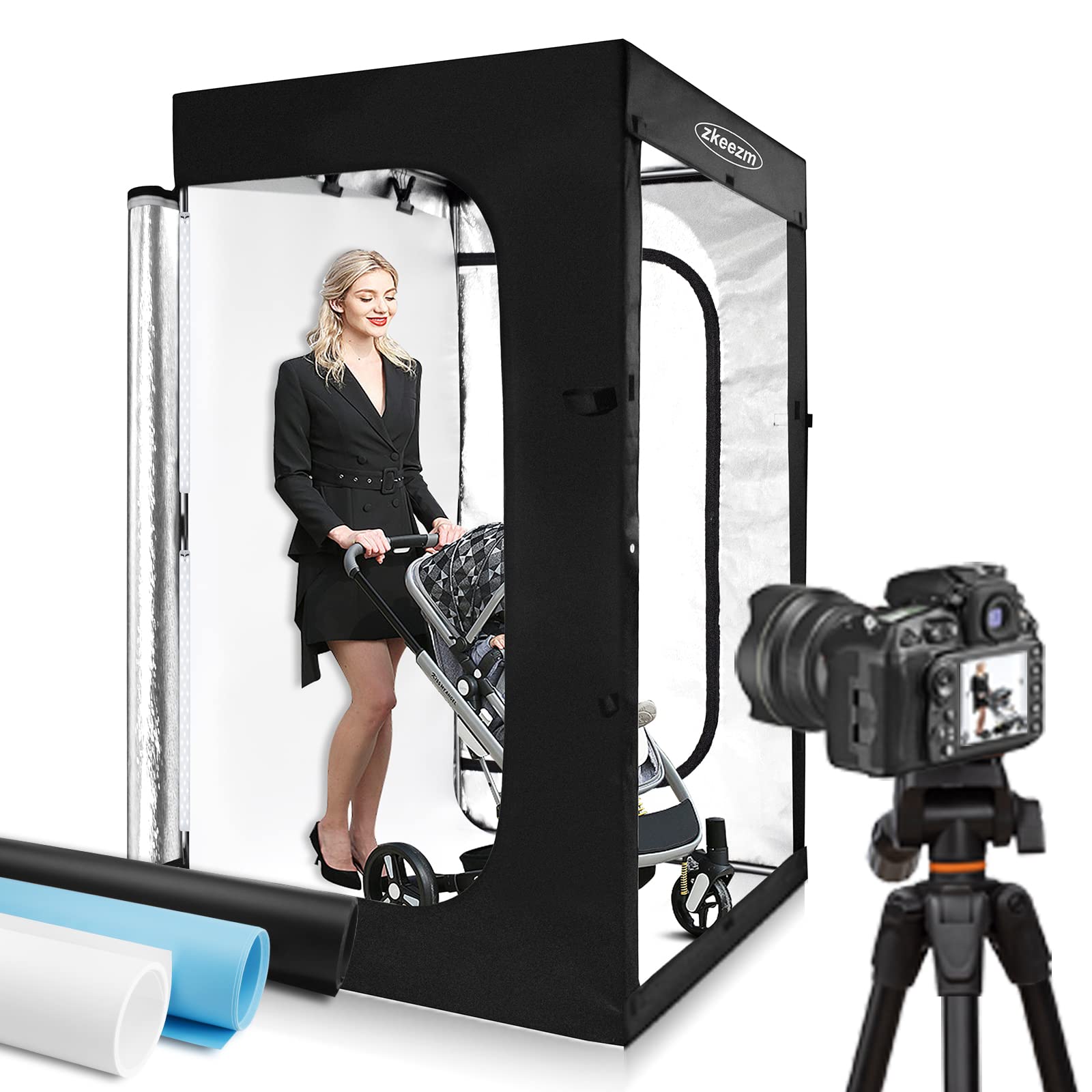 Professional Photography Studio Led Dimmable Large Shooting Tent 47X39X78 Zkeezm Large Lightbox Photo Video Continuous Lighting