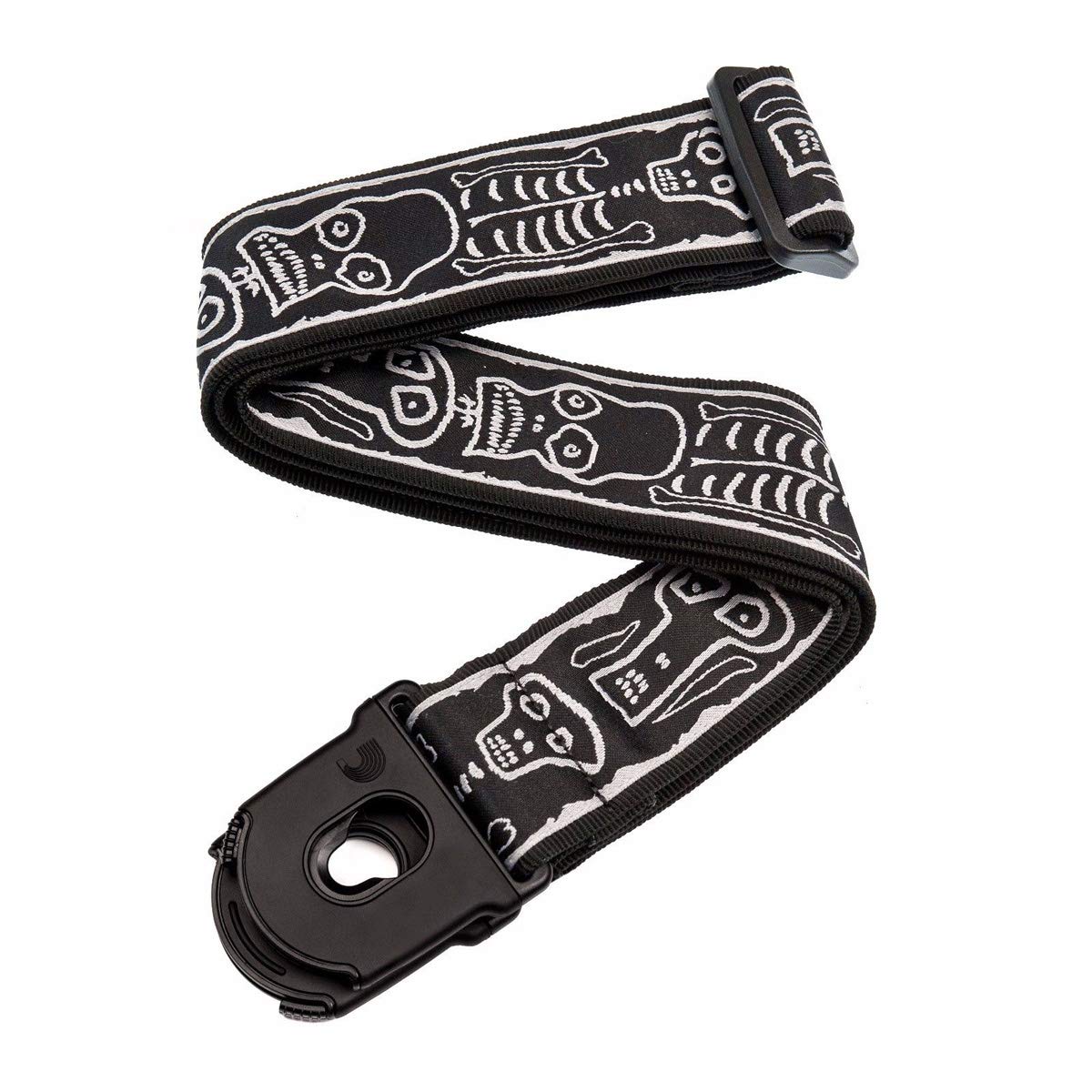 Planet Waves 50PLJS01 Joe Satriani Planet Lock Guitar Strap, 50 mm, Skull N Bones