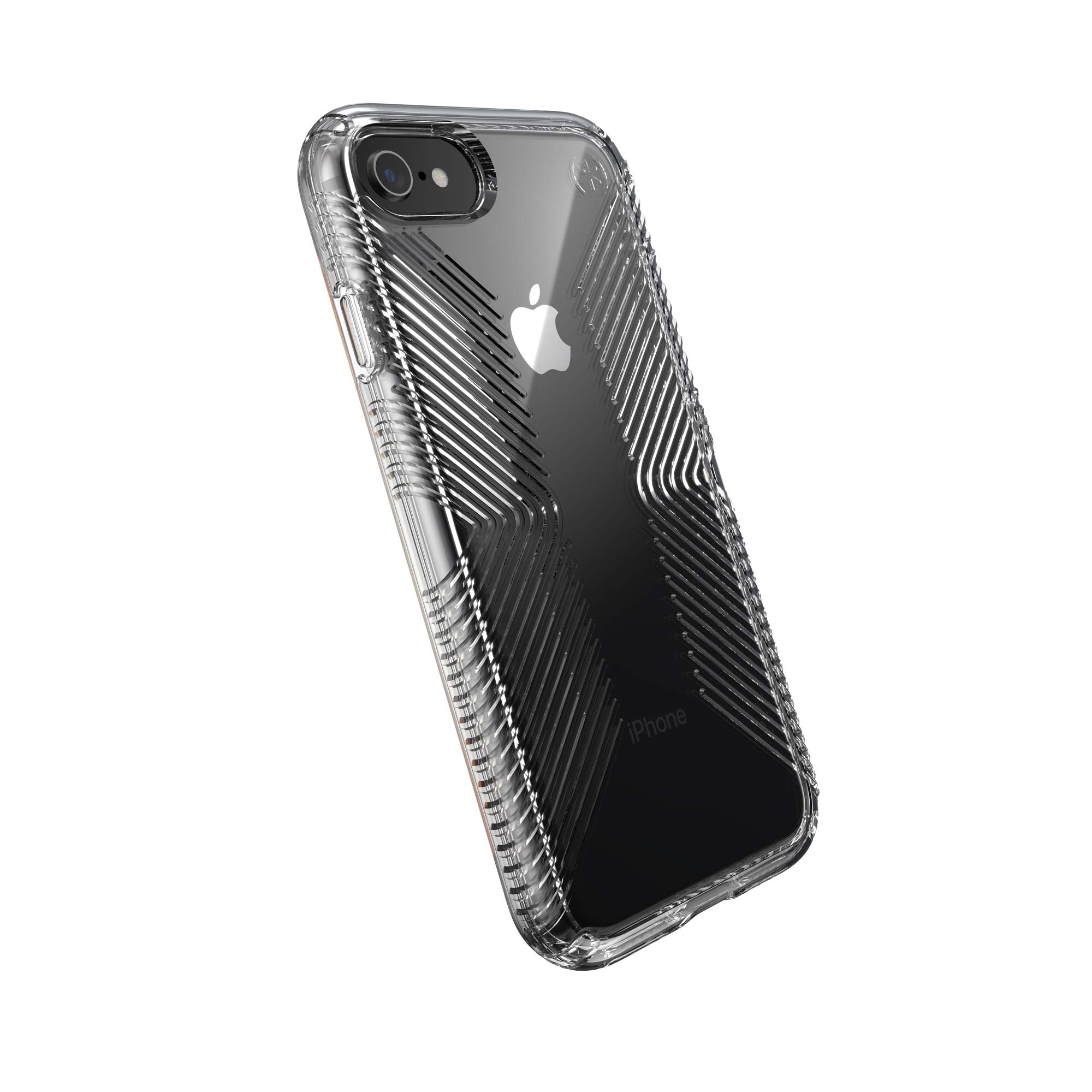 Speck Products Presidio Perfect-Clear with Grip Case, Compatible with iPhone SE (2022)| iPhone SE (2020)| iPhone 8| iPhone 7, Cl