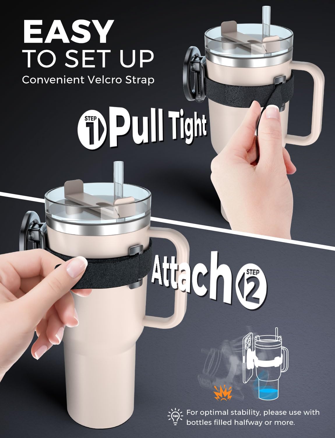 Esamcore For Stanley Cup Magnetic Phone Holder For Magsafe, Foldable Water Bottle Accessories Phone Stand Fit For Iphone, Univer