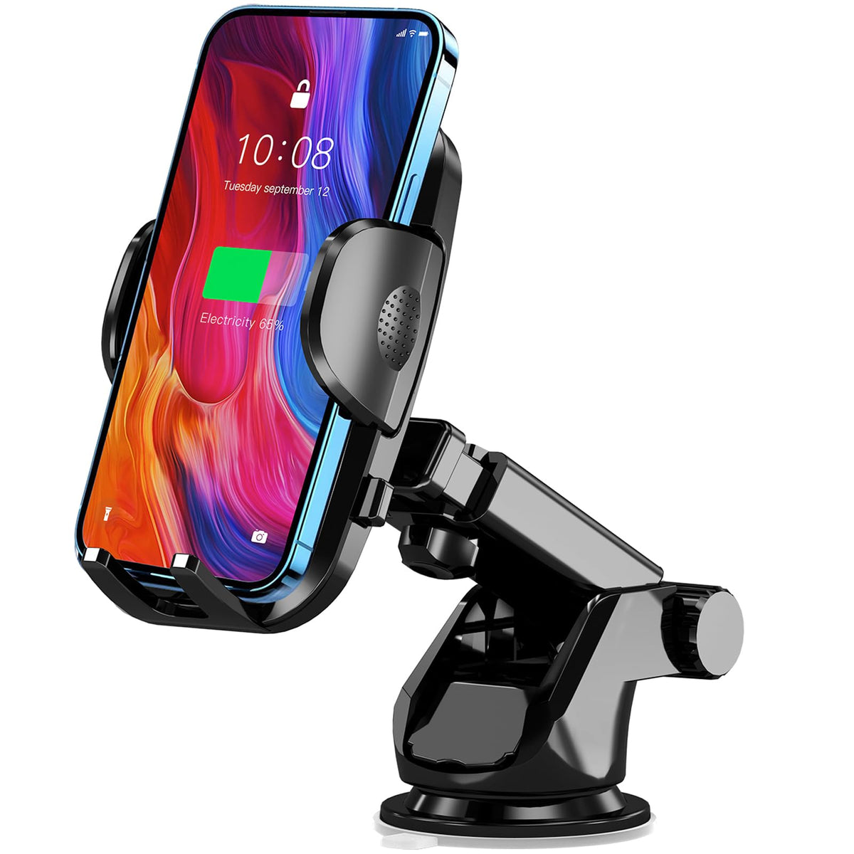 Tapmei Car Phone Holder [Military-Grade Suction Cup] Phone Mount For Car Windshield Dashboard Compatible With Iphone 16 Pro Max 
