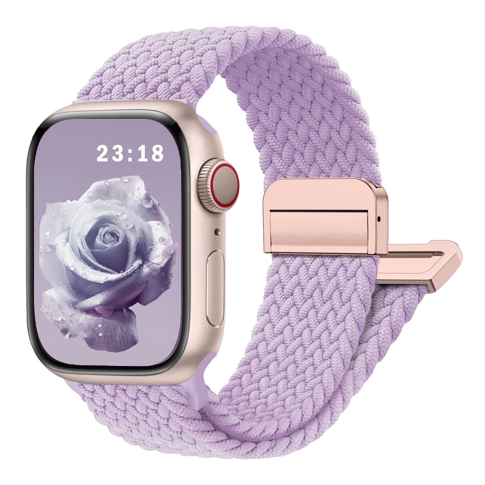 Relaxesque Watch Bands For Women And Men, Braided Nylon Iwatch Band With Magnetic Clasp, Compatible With Series 9 8 7 6 5 4 3 Ul