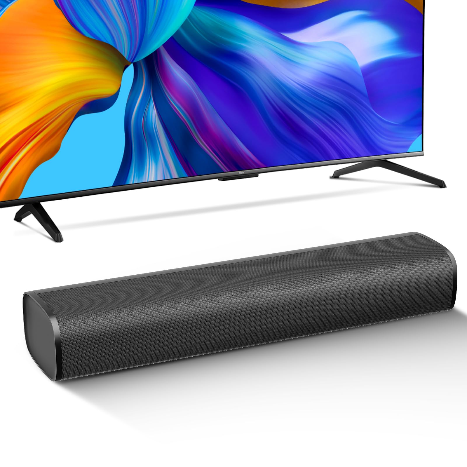 Mzeibo Sound Bar For Smart Tv, Bluetooth Soundbar For Tv, 50 Watts Mini Sound Bar With Arc/Optical/Aux, Surround Sound System Fo