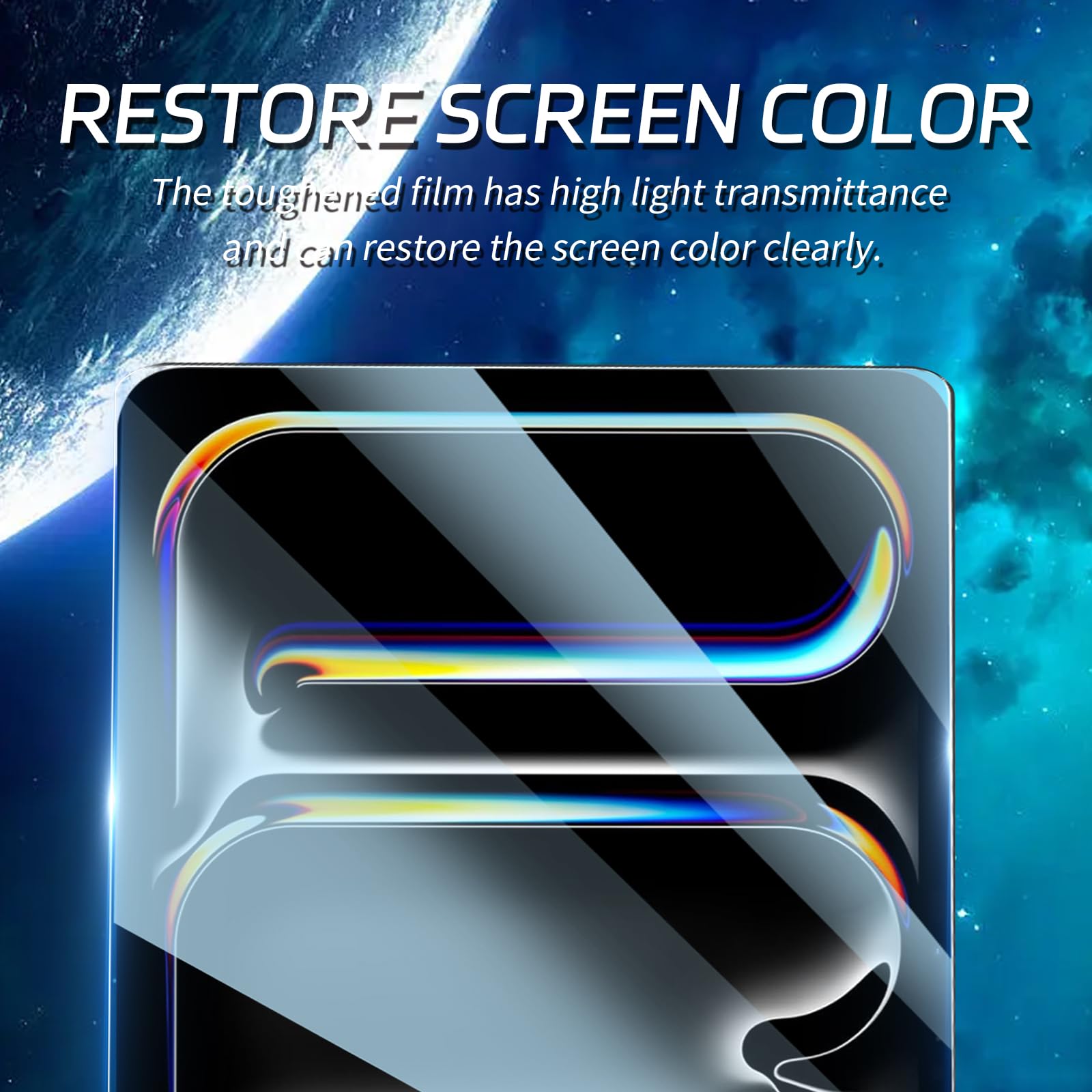 Zenrich [2Pack] Tempered Glass Screen Protector For Ipad Pro 13 Inch (M4 2024 New Released 7Th Generation) With [Anti Blue Light