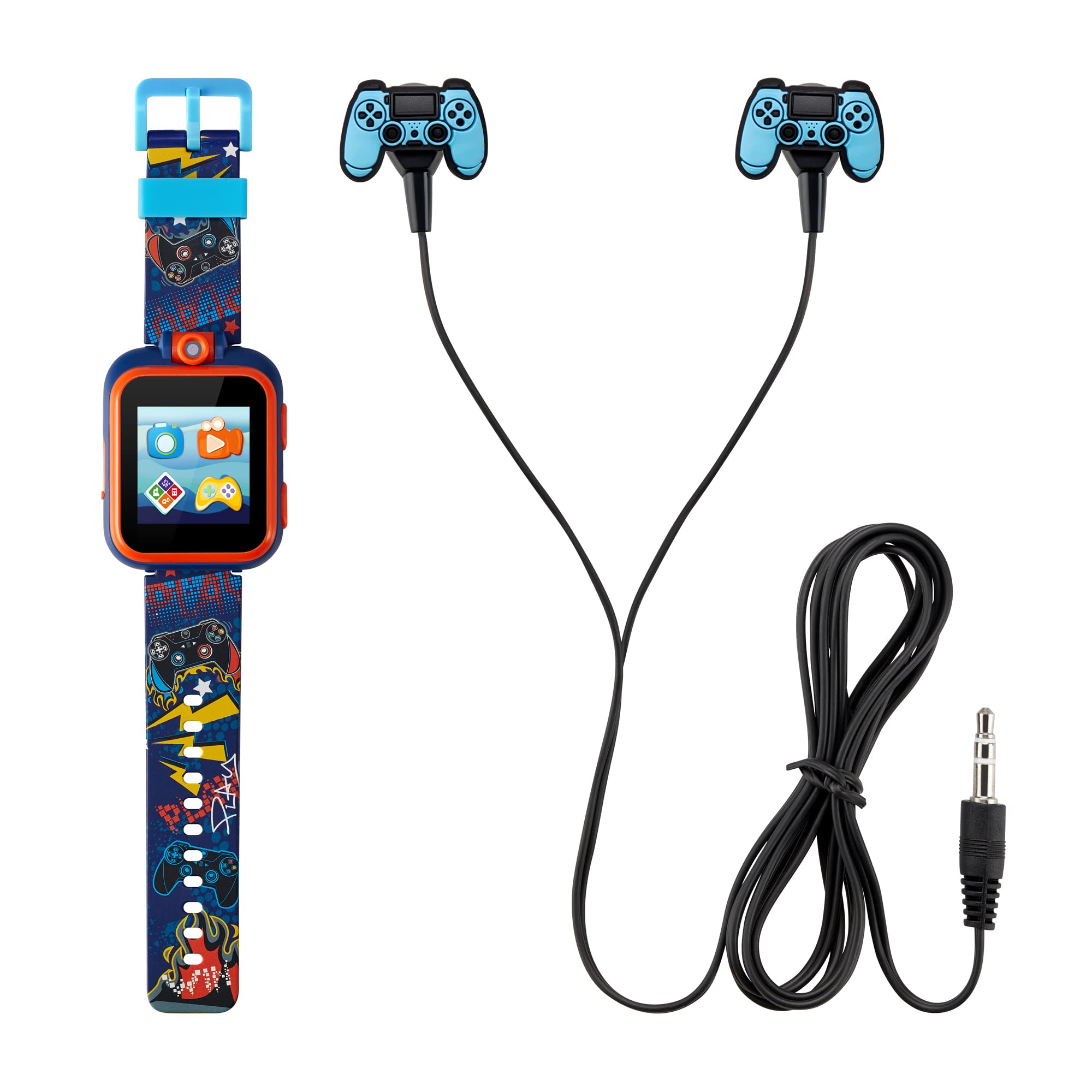 Playzoom Kids Smartwatch & Earbuds Set   Video Camera Selfies Stem Learning Educational Fun Games, Mp3 Music Player Audio Books