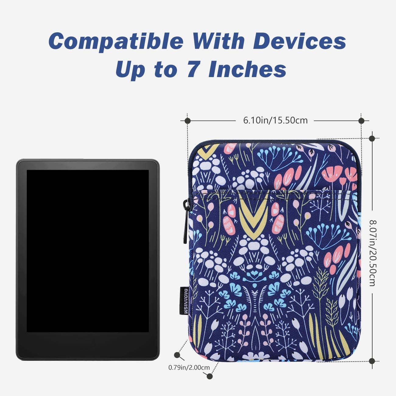 Dadanism 6 7 Inch Protective Sleeve Carrying Case Fits All New 6'' Kindle 11Th Gen 2022, Kindle 10Th/8Th Gen 2019/2016, 6.8'' Ki