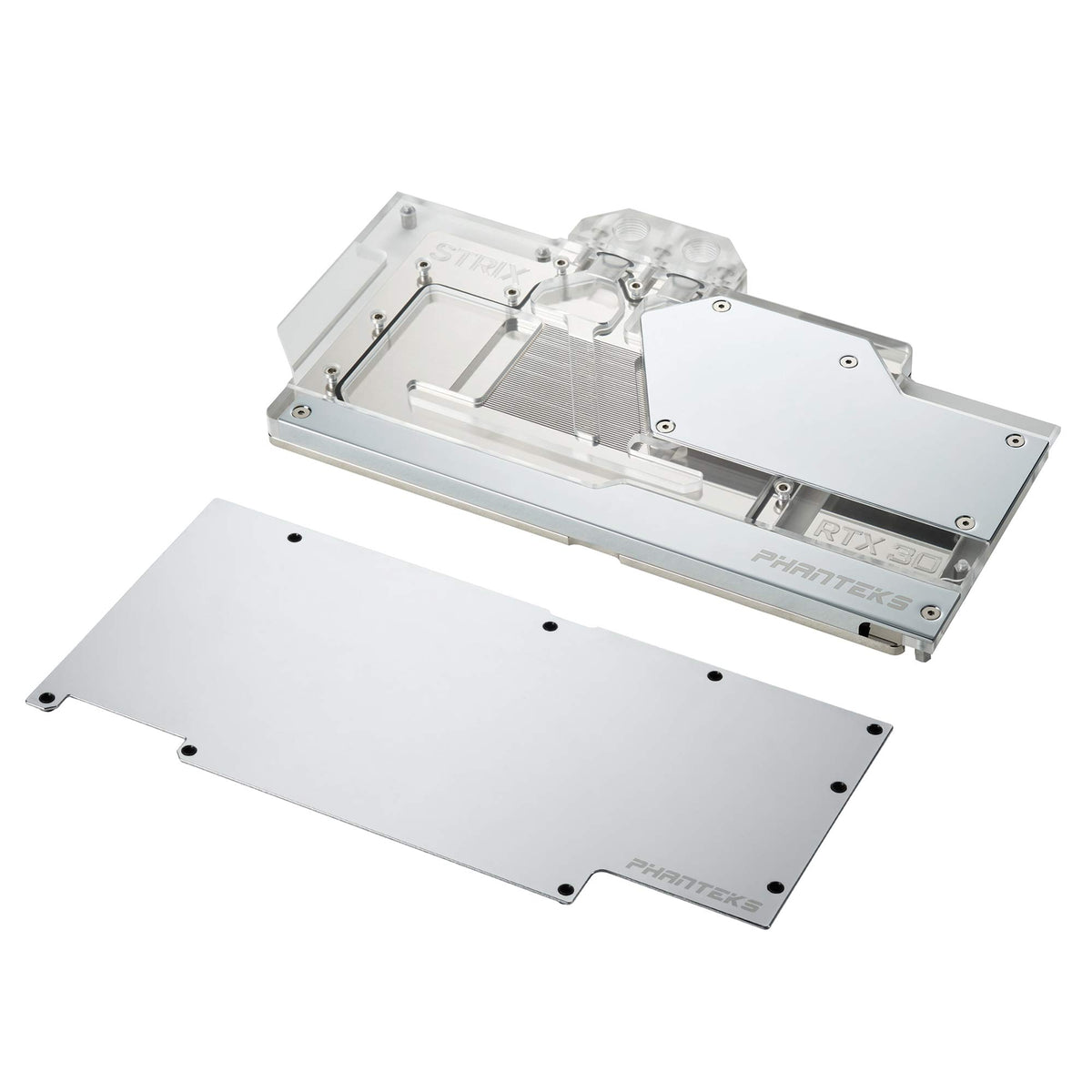Phanteks (Ph-Gb3090Assrx_Cr01_Bp) Glacier G30 Strix For Asus Strix Rtx 3090/3080, Nickel-Plated, Acrylic, Aluminum Cover Plate, 