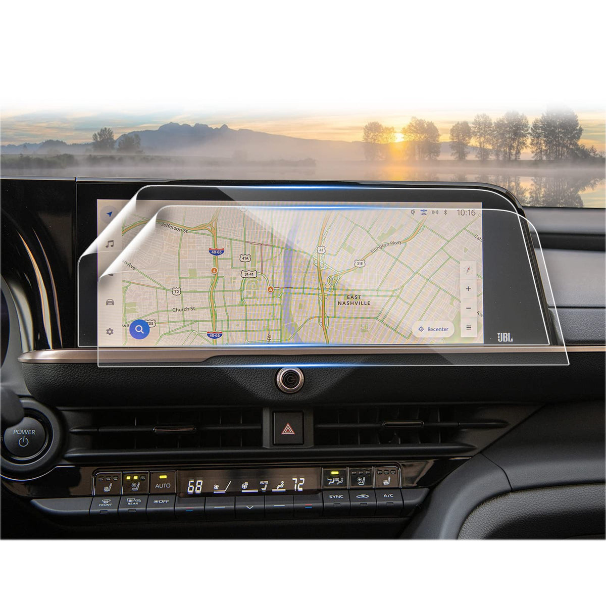 2023-2025 Crown (2Pcs) Screen Protector For Toyota Crown Touchscreen Display Cover For Toyota Crown 2023 2024 2025 Accessories Xle/Limited/Platinum/Nightshade 12.3' Nano Foils 2Pcs