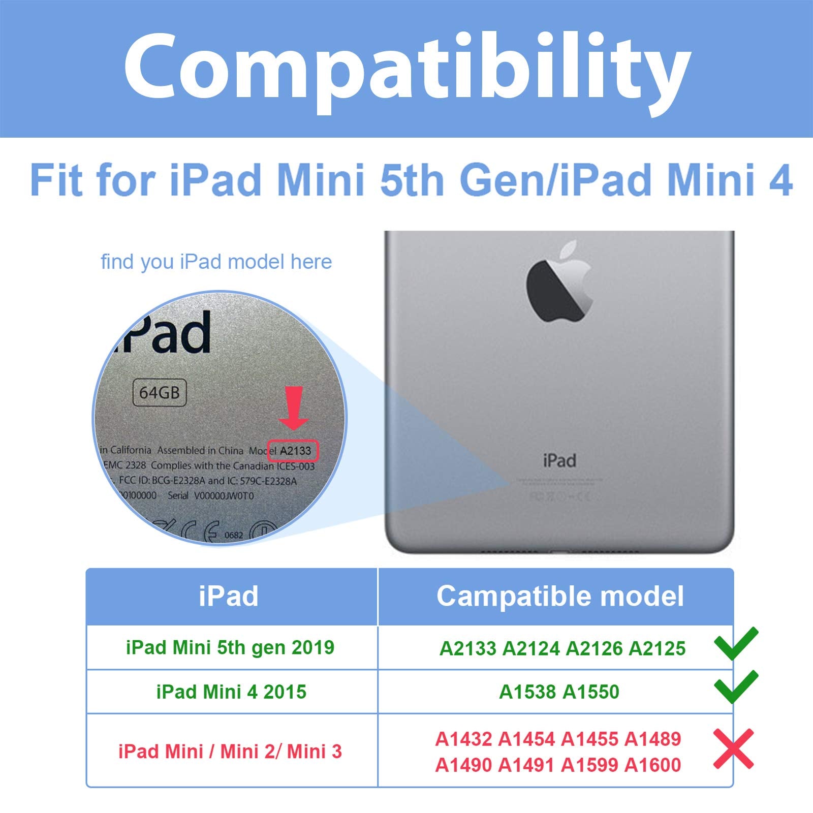 Procase 2 Pack For 7.9    Ipad Mini 5Th / Mini 4Th Screen Protector, Tempered Glass Film Guard For Ipad Mini 5 2019 / Ipad Mini