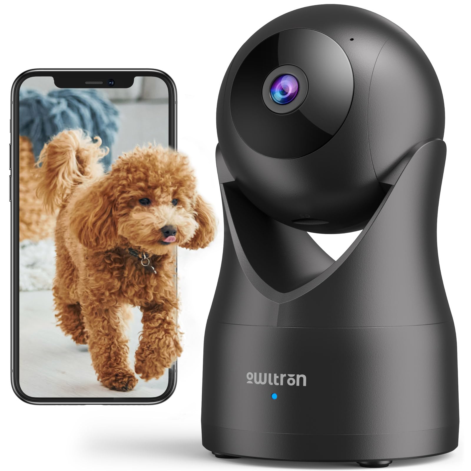 Indoor Security Camera 2K, Owltron 360 Camera For Home Security With Motion Detection, Baby Monitor Camera With Phone App, 2.4G 