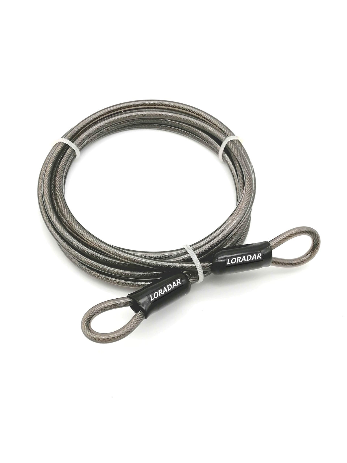 Loradar 4Mm Thick(5/32'') 7Ft Thin Security Braided Coated Steel Cable Anti Lost Steel Cable Luggage Lock Double Loop Steel Cabl