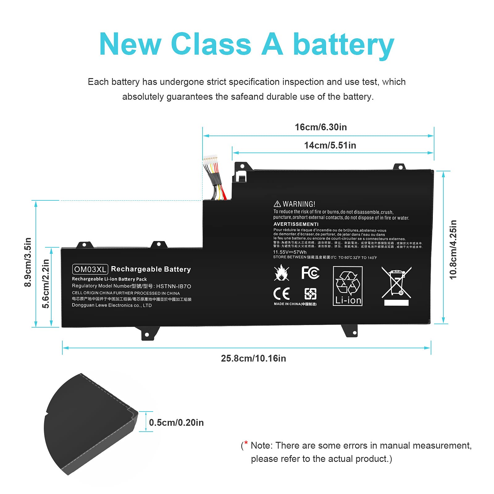 Futurebatt Om03Xl Hstnn Ib7O 863167 171 Laptop Battery Compatible With Hp Elitebook X360 1030 G2 Series Notebook.Hp Om03Xl 3057X