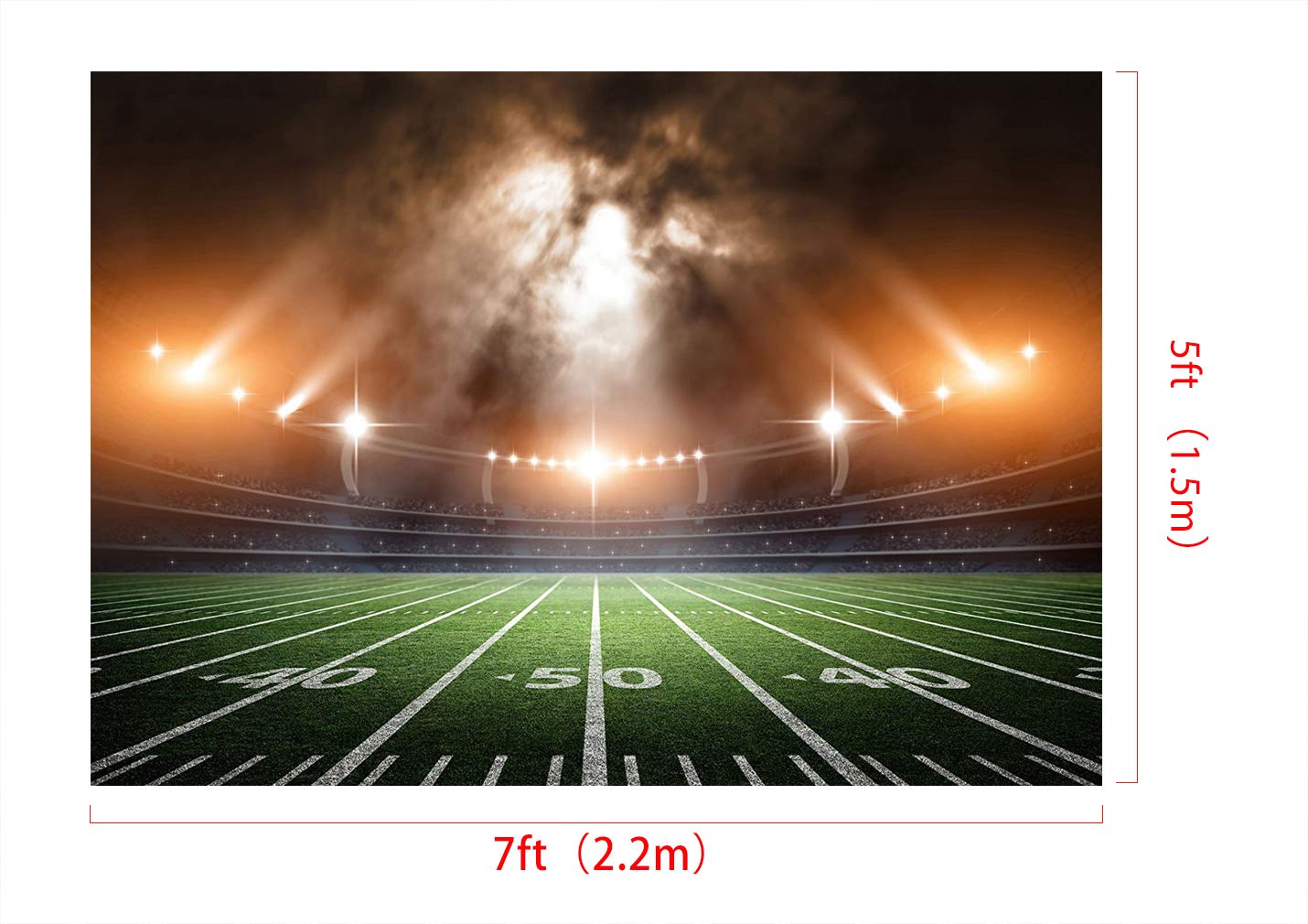 Kate 7X5Ft American Football Photography Backdrop Sports Stadium Party Backdrop Photo Booth Background For Studio Props