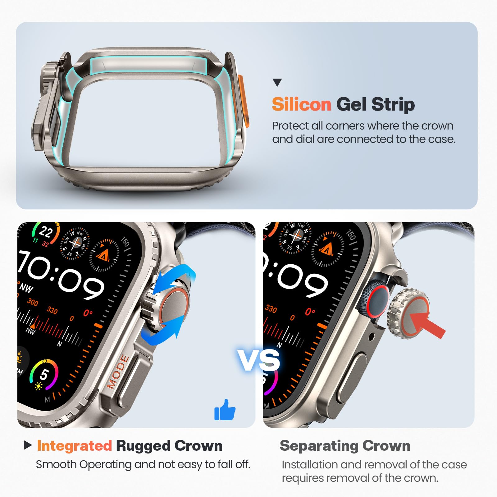 Goton Metal Bumper Case For Apple Watch 44Mm Series 6 5 4 Se Protector, [Turn 44Mm Into Ultra Seamlessly] Iwatch Rugged Bumper 4